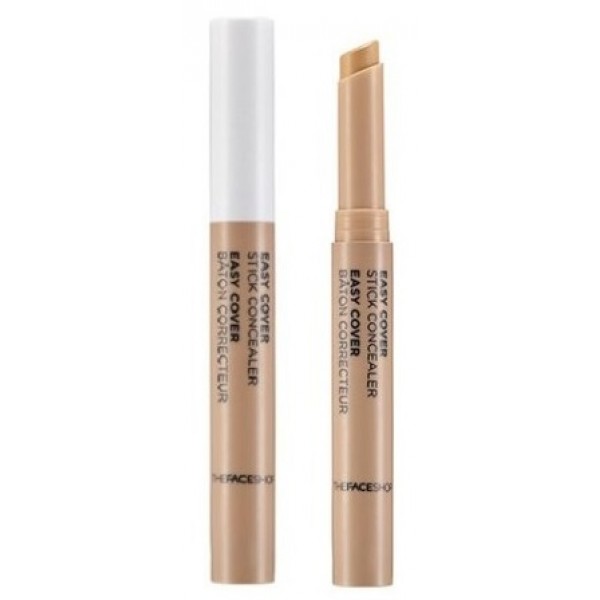консилер-стик the face shop n.tfs.b easy cover stick concealer консилер-стик the face shop n.tfs.b easy cover stick concealerN.TFS.B Easy Cover Stick Concealer. Консилер-стик<br><br>Для тех, кто не может похвастать идеальным тоном лица, консилер-стик станет надежным помощником. Он используется точечно и позволяет замаскировать различные кожные несовершенства. В отличие от классического тонального крема, консилер помогает эффективно скрыть небольшие прыщи или пигментные пятна, а также сосудистую сеточку, покраснения и другие дефекты кожи. <br><br>Консилер-стик в отличие от кремовых консилеров имеет более плотную текстуру, при этом хорошо наносится и создает естественное покрытие на коже, стойко держится в течение долгого времени, не темнеет и не расплывается. В составе консилера витамин E, а также масла шиповника и арганы, которые питают и смягчают кожу, увлажняют ее и предупреждают появление шелушений. Консилер представлен оттенком N203 Natural Beige – натуральный беж.<br><br>Консилер в форме стика The Face Shop Easy Cover Stick Concealer призван помочь в достижении заветного идеала — безукоризненного тона кожи лица. Это настоящая находка для девушек, которые стремятся каждый день поражать окружающих красивым, максимально естественным макияжем! <br><br>В формуле маскирующего продукта — растительные экстракты и натуральные экстракты, благотворно воздействующие на состояние эпидермиса. Ромашка обладает противовоспалительным и смягчающим действиями. Масло арктической морошки обеспечивает мощный антиоксидантный эффект, предотвращая преждевременное старение кожи. Гавайская глина укрепляет эпидермис и дарит макияжу удивительную стойкость. С этой чудо-палочкой вы сможете не только создать красивый мейкап, но и обеспечите личику бережную заботу.<br><br>Способ применения: Точечно нанести консилер после нанесения базы, ВВ или СС крема и аккуратно растушевать.<br><br>Вес г: 3.00000000