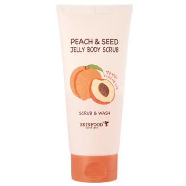 гелевый скраб для тела с экстрактом персика skin food peach & seed jelly body scrub гелевый скраб для тела с экстрактом персика skin food peach & seed jelly body scrubPeach & Seed Jelly Body Scrub. Гелевый скраб для тела с экстрактом персика<br><br>Мягкая гелевая текстура, безопасные абразивные частички и сочный аромат персика сделают применение скраба не только полезным для кожи, но и невероятно приятным для настроения.<br><br>Скраб и моющее средство в одном флаконе!<br><br>В качестве скрабирующих частиц выступают скорлупа кокоса и грецкого ореха, а также цедра апельсина, которые способствуют отшелушиванию ороговевших клеток, деликатно полируют кожу, делают ее гладкой и шелковистой. Также скраб помогает удалить с кожи повседневные загрязнения, кожный жир, устраняет шелушения.<br><br>Средство отшелушивает мертвые клетки, делает кожу мягкой, увлажненной, эластичной. Выравнивает микрорельф кожи, придает коже гладкость и упругость. Стимулирует циркуляцию кожи и обмен веществ.<br><br>Экстракт персика оказывает увлажняющее, питательное, витаминизирующее действие. Освежает и разглаживает кожу. Способствует хорошему питанию, увлажнению, смягчению и омоложению кожи и существенному улучшению ее внешнего вида.<br><br>Подтягивает и делает более эластичной и упругой кожу тела, снимает разного рода раздражения и воспаления, устраняет шелушение и сухость, замечательно смягчает, увлажняет и питает кожу, способствует улучшению цвета и предотвращает ее иссушение.<br><br>Способ применения: Нанести скраб на влажную кожу и помассировать 2-3 минуты, затем смыть теплой водой. Для более эффективного очищения нанести средство на сухую кожу. Применять 1-2 раза в неделю.<br><br>Вес: 200 г<br><br>Вес г: 200.00000000