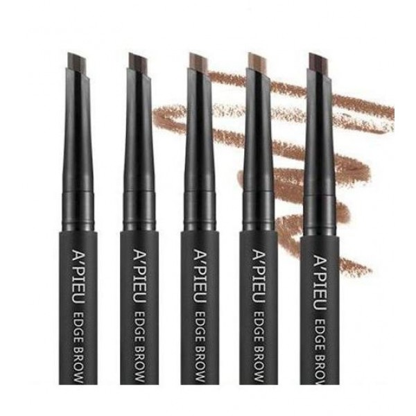 автоматический карандаш для бровей apieu edge brow pencil автоматический карандаш для бровей apieu edge brow pencilEdge Brow Pencil. Автоматический карандаш для бровей<br><br>Автоматический карандаш для бровей с щеточкой и точилкой поможет нанести четкие линии, скорректировать форму бровей и придать им аккуратный и ухоженный вид.<br><br>Благодаря жесткой структуре он отличается высокой прочностью. Нанесенная линия отлично держится в течение дня и не требует обновления. Встроенная точилка быстро восстановит необходимую форму карандаша.<br><br>Основными компонентами являются:<br><br><br>Масло жожоба – препятствует выпадению волосков, стимулирует их рост и укрепляет, разглаживает кожу, устраняет сухость и избавляет от шелушений, интенсивно питает, оказывает антиоксидантное действие.<br><br>Масло авокадо – обеспечивает полноценное питание и глубокое увлажнение кожи и волосков, способствует обновлению клеток, делает брови густыми, красивыми и ухоженными.<br><br><br>Карандаш представлен в нескольких оттенках, поэтому вы сможете подобрать оптимальный для себя вариант:<br><br><br>Темно-коричневый<br><br>Серо-коричневый<br><br>Светло-коричневый<br><br>Коричневый<br><br><br>Благодаря карандашу брови приобретут идеальную форму и цвет, вы сможете создать красивый макияж, сделать свой образ гармоничным и законченным.<br><br>Способ применения: Расчесать брови и провести по ним карандаш, заполняя пустоты.<br><br>Вес: 0.35 г<br><br>Вес г: 0.35000000