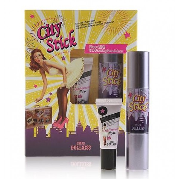 набор маскирующий недостатки baviphat urban dollkiss city essence cover-stick & out-focusing pore primer набор маскирующий недостатки baviphat urban dollkiss city essence cover-stick & out-focusing pore primerUrban Dollkiss City Essence Cover-Stick & Out-Focusing Pore Primer. Набор маскирующий недостатки<br><br>Создать безупречный макияж, сделать кожу гладкой, свежей и сияющей поможет набор, в составе которого корректор и праймер.<br><br>Корректор является идеальным экспресс-средством для выравнивания тона кожи, для маскировки всех несовершенств, пигментных пятен и темных кругов над и под глазами. Обладает привлекательным дизайном, очень удобен в применении.<br><br>Выполнен в формате выкручивающегося стика с одной стороны, а с противоположной дополнен небольшой кистью для растушевки, что позволит вам подправить макияж прямо на ходу.<br><br>Обладает хорошей кроющей способностью, не содержит парабенов. Формула корректора содержит специальные абсорбирующие частицы, которые впитывают излишки жира и пота, благодаря чему ваш макияж будет выглядеть совершенным на протяжении целого дня.<br><br>Выпускается в 2 оттенках:<br><br><br>21 Light – светлый<br><br>23 Beige – бежевый<br><br><br>Праймер - прекрасное косметическое средство для проблемной кожи с расширенными порами, ее дышащая база ставит упор на сужение пор и их минимилизацею. При нанесении база заполняет пространство собой, что препятствует загрязнению и возможности тональной основы попадать в глубины пор.<br><br>Идеально маскирует и приглаживает мелкие морщинки, устраняет жирный блеск и придает лицу привлекательный внешний вид. Так же обладает антисептическим, обеззараживающим и бактерицидным действием, что довольно весомо учитываю нашу экологию. Визуально выравнивает структуру лица и создает ровную поверхность, что позволяет упростить нанесение макияжа и помочь ему сохраниться значительно дольше.<br><br>Является просто незаменимым для жирной кожи, ведь с помощью данной основы можно не только замаскировать не нужный блеск и погрешности кожи, но со временем появится возможность отметить, что жировые каналы сузились и перестали так активно вырабатывать свой секрет.<br><br>Способ применения: нанести на все лицо или на его отдельные участки поверх или под основу. Также может быть смешан с вашей основой для дополнительного сенсорного свечения.<br><br>Вес/Объем: 10 г/4 мл<br><br>Вес г: 10.00000000
