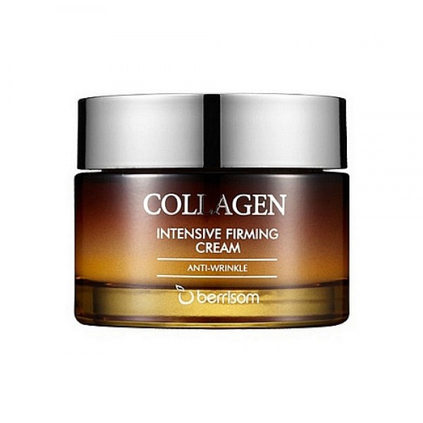 крем укрепляющий с коллагеном berrisom collagen intensive firming cream крем укрепляющий с коллагеном berrisom collagen intensive firming creamCollagen Intensive Firming Cream. Крем укрепляющий с коллагеном<br><br>Серия Berrisom Collagen Intensive – это косметические средства, обогащенные гидролизованным коллагеном, а также комплексом мощных анти-возрастных компонентов, которые оказывают интенсивное целенаправленное воздействие на увядающую кожу лица и обеспечивают комплексное решение проблемы. Средства повышают упругость кожи и ее плотность, улучшают ее структуру и текстуру, благодаря чему черты лица подтягиваются, овал становится четче.<br><br> <br><br>Крем с коллагеном сертифицирован как эффективное косметическое средство против морщин (сертификат KFDA – Управление по контролю качества продуктов питания и лекарственных препаратов Южной Кореи), кроме того, сертификат подтверждает безопасность косметического средства.<br><br> <br><br>Коллаген в составе крема восполняет дефицит собственного коллагена, благодаря чему предупреждает деформацию кожных покровов, и при регулярном применении крема кожа вновь становится более гладкой, упругой и эластичной, неглубокие морщины разглаживаются, а глубокие становятся менее выраженными. Также коллаген способствует удержанию влаги в коже, что также приводит к ее разглаживанию и предупреждает образование кожных заломов.<br><br> <br><br>Также в составе крема аденозин и пептиды (комплекс антивозрастных компонентов, которые стимулируют синтез коллагена), EGF (клеточный фактор роста), масла ши и арганы (питание, смягчение и увлажнение кожи), экстракты бузины, черники и клюквы, а также примулы вечерней и камелии (антиоксидантный комплекс).<br><br> <br><br>Регулярное использование крема нормализует жизненный цикл клеток, ускоряет их регенерацию, что приводит к омоложению кожи на клеточном уровне. Она становится более упругой, эластичной и подтянутой, морщины разглаживаются, а овал лица становится более четким.<br><br> <br><br>Способ применения: Нанести крем на очищенную кожу лица. Использовать утром и/или вечером.<br><br> <br><br>Объём: 50 гр<br><br>Вес г: 50.00000000
