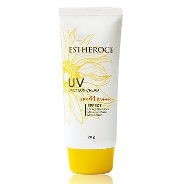 крем для лица солнцезащитный deoproce testheroce uv daily sun creamspf41 pa+++ крем для лица солнцезащитный deoproce testheroce uv daily sun creamspf41 pa+++Тestheroce Uv Daily Sun Cream SPF41 PA+++. Крем для лица солнцезащитный<br><br>Крем с легкой текстурой и естественным оттенком является надежным солнцезащитным средством, может использоваться в качестве базы под макияж, а также обладает хорошими увлажняющими свойствами.<br><br>Легко распределяясь по коже, быстро впитывается, не оставляет липкости, жирного блеска или белых разводов. Обеспечивает длительную защиту от ультрафиолетовых лучей UVA и UVB типа, может применяться для кожи лица и тела. Высокая стойкость крема позволяет использовать крем и при высокой влажности воздуха, и при высокой физической активности.<br><br>Солнцезащитный крем увлажняет, освежает и смягчает кожу, делает ее нежной и шелковистой. При регулярном применении не только оберегает кожу от солнечных ожогов и появления пигментации, но и улучшает ее состояние – повышает упругость и эластичность.<br><br>Способ применения: Нанести крем на лицо и открытые участки кожи за 15-20 минут до выхода на открытое солнце.<br><br>Вес: 70 г<br><br>Вес г: 70.00000000