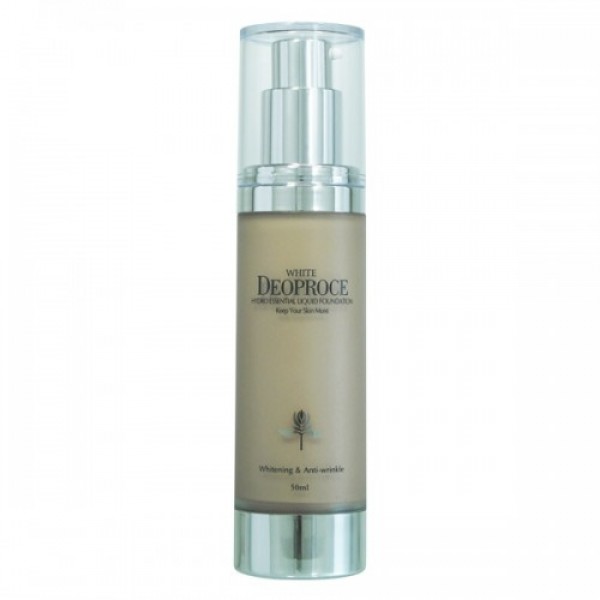 крем тональный осветляющий deoproce white hydro essential liquid foundation крем тональный осветляющий deoproce white hydro essential liquid foundationWhite Hydro Essential Liquid Foundation. Крем тональный осветляющий<br><br>Тональный крем выравнивает оттенок, скрывает недостатки и неровности тона, делает кожу сияющей, свежей и гладкой.<br><br>В состав средства входят витамин Е, гидролизованный коллаген, экстракт зеленого чая, которые защищают кожу от агрессивного воздействия внешней среды, смягчают, укрепляют кожу.<br><br>Масло семян макадамии и и гиалуроновая кислота поддерживают эластичность и влажность кожи в течение всего дня. Крем также же содержит функциональные ингредиенты аденозин и ниацинамид, которые разглаживают мимические морщины и оказывают осветляющее действие.<br><br>Благодаря мягкой, увлажняющей текстуре тональный крем создает равномерный, естественный тон кожи, не подчеркивает шелушения и не пересушивает кожу.<br><br>Оттенки:<br><br><br>21 - натуральный беж<br><br>23 - темный беж<br><br><br>Способ применения: нанесите достаточное количество тонального крема на кожу лица, равномерно растушуйте пальцами, кистью или влажным спонжем.<br><br>Объем: 50 мл<br>