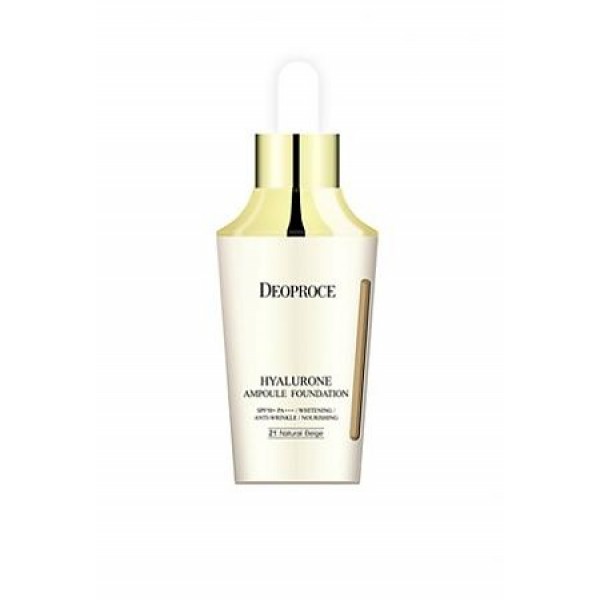 база под макияж с гиалуроновой кислотой deoproce hyalurone ampoule foundation база под макияж с гиалуроновой кислотой deoproce hyalurone ampoule foundationHyalurone Ampoule Foundation. База под макияж с гиалуроновой кислотой<br><br>База под макияж – очень полезное косметическое средство, которое позволяет подготовить кожу к нанесению макияжа, а также увеличивать его стойкость. И даже если не планируется каждодневное применение базы, её присутствие на косметическом столике может пригодиться в тех ситуациях, когда требуется, чтобы макияж продержался максимально долго (важное мероприятие, торжество и т. д.).<br><br>Deoproce представляет средство, которое сочетает в себе функции базы под макияж, увлажняющего крема, а также надежного санблока.<br><br>Средство с легкой текстурой хорошо распределяется по коже, мгновенно увлажняет ее, устраняет сухость и шелушения, благодаря чему тональное средство ложится ровно и стойко держится.<br><br>В составе базы гиалуроновая кислота, которая оказывает мгновенное увлажняющее действие, как на поверхности, так и в глубоких слоях. Создает на коже невидимую защитную пленку, способствующую влаги внутри, а также притягивающую влагу из воздуха, благодаря чему кожа увлажнена в течение долгого времени. Гиалуроновая кислота повышает тонус и упругость кожи, способствует разглаживанию морщин и кожных заломов, вызванных обезвоживанием, ускоряет заживление различных кожных повреждений, в том числе воспалений после длительного пребывания на открытом солнце.<br><br>Благодаря максимально высокому солнцезащитному фильтру SPF50+ PA+++ база надежно оберегает кожу от солнечных ожогов, появления пигментации и фотостарения.<br><br>База выпускается в 2 оттенках:<br><br><br>21 Natural Beige – натуральный беж<br><br>23 Sand Beige – песочный беж<br><br><br>Способ применения: Нанести базу на очищенную и тонизированную кожу до нанесения бб-крема или иного тонального средства.<br><br>Вес: 60 гр.<br><br>Вес г: 40.00000000