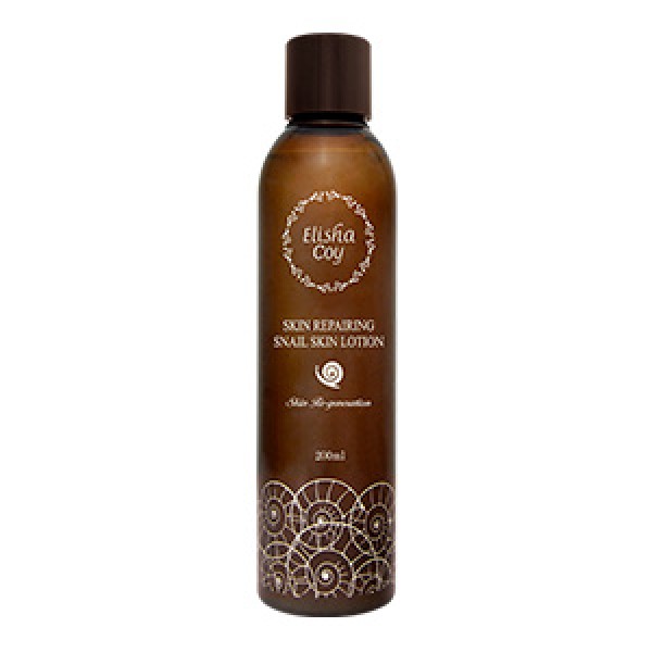 восстанавливающий лосьон с экстрактом улитки elishacoy skin repairing snail skin lotion восстанавливающий лосьон с экстрактом улитки elishacoy skin repairing snail skin lotionSkin repairing snail skin lotion. Восстанавливающий лосьон с экстрактом слизи улитки содержит до 10,000 мг экстракта слизи улитки.<br>Запатентованный ингредиент Phyto-TF (phyto-trouble factor, patent no.: 10-0897140) успокаивает поврежденную кожу лица.<br><br>Благодаря гиалуроновой кислоте и бетаину лосьон интенсивно питает и увлажняет, придавая коже эластичность и неповторимое сияние.<br><br>Средство имеет приятную гелевую консистенцию, быстро впитывается и интенсивно увлажняет кожу лица и тела, благодаря входящему в состав богатому растительному комплексу (одуванчик, китайский лимонник, хурма, хризантема, зеленый чай, годжи). Не оставляет чувства липкости.<br><br>Подходит для всех типов кожи.<br><br>Применение: На очищенную кожу лица нанесите необходимое количество средства и распределите массирующими движениями до полного впитывания. Вы также можете использовать лосьон для кожи тела после принятия душа.<br><br>Состав: Water, Snail Secretion Filtrate(5%), Glycerin, Alcohol Denat., Butylene Glycol, PEG/PPG-17/6 Copolymer, PEG-60 Hydrogenated Castor Oil, Phenoxyethanol, Bis-PEG-18 Methyl Ether Dimethyl Silane , Methylparaben, Phenyl Trimethicone, Carbomer, Betaine, Sodium Hyaluronate, Potassium Hydroxide, Xanthan Gum, Disodium EDTA, Fragrance, Camellia Sinensis Leaf Extract, Chaenomeles Sinensis Fruit Extract, Chenopodium Album Flower Extract, Chrysanthemum Morifolium Flower Extract, Citrus Unshiu Peel Extract, Coix Lacryma-Jobi Ma-yuen Seed Extract, Cornus Officinalis Fruit Extract, Corydalis, Ochotensis Extract, Diospyros Kaki Leaf Extract, Draba Nemorosa Extract, Lactuca Indica Extract, Lycium, Chinense Fruit Extract, Schizandra Chinensis Fruit Extract, Taraxacum Officinale (Dandelion) Leaf Extract, Zingiber Officinale (Ginger) Root Extract, Zizyphus Jujuba Fruit Extract.<br>