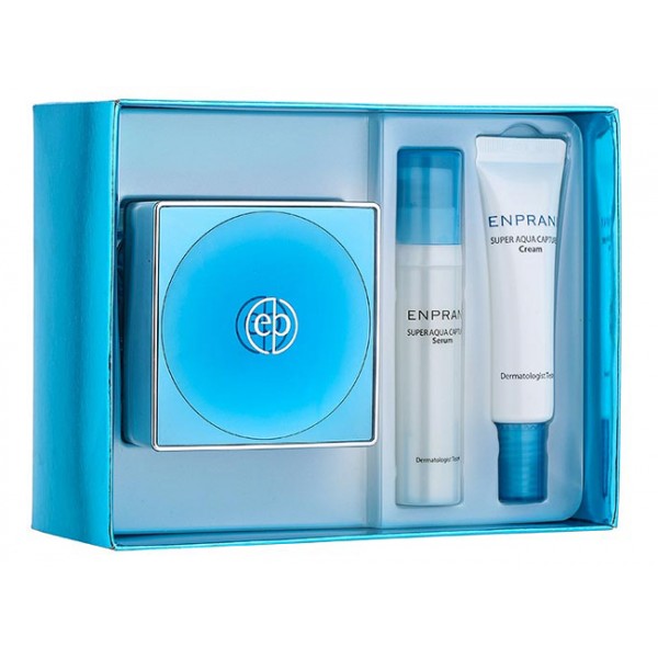 крем интенсивное увлажнение (набор с двумя миниатюрами) enprani super aqua capture cream крем интенсивное увлажнение (набор с двумя миниатюрами) enprani super aqua capture creamSuper Aqua Capture Cream. Крем интенсивное увлажнение (набор с двумя миниатюрами)<br><br>Интенсивно увлажняющий крем хорошо увлажняет кожу, контролируя выработку кожного сала и регулируя циркуляцию влаги в коже. Создает на поверхности кожи защитный слой, предотвращающий потерю влаги. Обладает защитными свойствами от негативных факторов окружающей среды.<br><br>Эффективно увлажняет глубокие слои дермы, оздоравливая кожу в целом. Крем содержит ионизированные формы магния, кальция, цинка и калия, благодаря которым средство быстро впитывается, воздействуя на глубокие слои кожи.<br><br>При регулярном применении делает кожу ровной и в меру увлажненной.<br><br>В состав крема входит ледниковая вода айсберга, воды северных широт и вод Арктики, способствующие обогащению кожи кислородом, тем самым, поддерживают оптимальный баланс увлажнения в течение всего дня.<br><br>К крему прилагается его миниатюра (10 мл) и сыворотка Super Aqua Capture Serum (10 мл)<br><br>Объем: 50мл+10мл+10мл (набор с двумя миниатюрами)<br><br>Способ применения: нанесите необходимое количество крема на кожу лица, оставьте до полного впитывания.<br><br><br>Характеристики товара<br><br><br><br><br>Возраст<br><br>от 25 и старше<br><br><br><br>Тип кожи<br><br>нормальная<br><br><br><br>Серия<br><br>Super Aqua<br><br><br><br><br><br> <br>