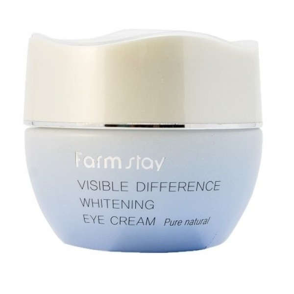 осветляющий крем для кожи вокруг глаз farmstay visible difference whitening eye cream осветляющий крем для кожи вокруг глаз farmstay visible difference whitening eye creamVisible Difference Whitening Eye Cream. Осветляющий крем для кожи вокруг глаз<br><br>Крем с легкой текстурой мягко распределяется по нежной коже век и ухаживает за ней сразу по нескольким направлениям: увлажняет, питает, восстанавливает, разглаживает, а также эффективно осветляет темные круги под глазами и пигментацию.<br><br>В составе крема комплекс из натуральных экстрактов восточных трав, ниацинамид, гиалуроновая кислота, аллантоин и масло макадамии.<br><br>Экстракты восточных лекарственных трав обеспечивают кожу необходимой влагой и питательными веществами, возвращают ей упругость, укрепляют текстуру кожи и разглаживают морщины, выравнивают тон, делают менее заметной пигментацию.<br><br>Ниацинамид осветляет пигментные пятна, корректирует неровный тон кожи, смягчает следы постакне, а также обеспечивает мощное клеточное обновление кожи, является сильным антиоксидантом, защищающим от агрессивного воздействия ультрафиолета и свободных радикалов.<br><br>Гиалуроновая кислота интенсивно увлажняет кожу, создает на ее поверхности незаметную тончайшую пленку, которая предотвращает испарение воды, сохраняя влагу внутри. Способствует заживлению ран, влияет на иммунные реакции, защищает клетки от свободных радикалов, оберегает кожу от преждевременного старения.<br><br>Аллантоин смягчает роговой слой кожи, способствует удалению отмерших клеток и ускоряет регенерацию новых, стимулирует заживление кожного покрова, защищает кожу от воздействия внешних неблагоприятных факторов.<br><br>Масло макадамии благодаря активным антиоксидантам воздействует непосредственно на клетки кожи и предупреждает ее старение. Оказывает регенерирующее, смягчающее, противовоспалительное и увлажняющее действие. Возвращает коже тонус и эластичность, разглаживает морщины.<br><br>Витамин E помогает сохранить молодость кожи: он ускоряет клеточное обновление, помогает защитить эпидермис от воздействия ультрафиолетового излучения и свободных радикалов, способствует насыщению клеток кожи кислородом.<br><br>Способ применения: Нанести крем на кожу вокруг глаз и распределить легкими движениями.<br><br>Вес: 50 гр.<br>