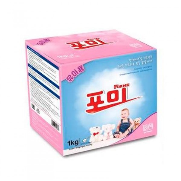 стиральный порошок для стирки детского белья for me laundry detergent for baby clothes стиральный порошок для стирки детского белья for me laundry detergent for baby clothesLaundry Detergent for Baby Clothes. Стиральный порошок для стирки детского белья<br><br>Стиральный порошок идеально подходит для стирки детского белья и деликатных вещей. Он быстро и бережно справляется даже с серьезными загрязнениями: протеиновыми и трудновыводимыми пятнами. Порошок безопасен для чувствительной кожи рук. Имеет мерную ложку.<br><br>В состав средства входят активные ферменты благодаря которым оно борется с бактериями, являющимися причиной неприятного запаха. Не содержит фосфатов, препятствует потере цвета и деформированию ткани. Кондиционирующие вещества в составе порошка смягчают бельё и придают ему нежный аромат. Экономичен в использовании.<br><br>Не использовать для средств, нуждающихся в сухой чистке (лен, шелк, кожа).<br><br>Меры предосторожности:<br><br><br>Использовать средство только по назначению<br><br>Не использовать средство для стирки вещей, нуждающихся в сухой чистке (может привести к деформации или повреждению вещи).<br><br>Для ручной стирки, при повышенной чувствительности и повреждениях на коже, используйте перчатки.<br><br>Беречь от детей. Не позволять детям играть с мыльной пеной.<br><br>В случае попадания средства в глаза или рот, немедленно промыть проточной водой и обратиться к врачу.<br><br>Хранить в сухом прохладном месте, избегать попадания прямых солнечных лучей<br><br><br>Вес: 1000 г<br><br>Вес г: 1000.00000000