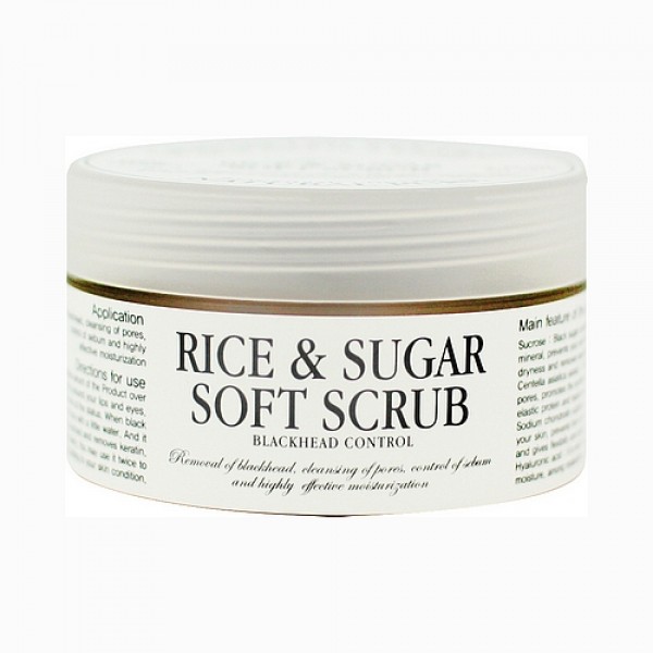 мягкий скраб с сахаром и рисом мягкий скраб с сахаром и рисомRice&Sugar Soft Scrub. Мягкий скраб с сахаром и рисом<br><br>Скраб обновляет кожу, удаляя омертвевшие клетки, питает и повышает эластичность кожи. Черный сахар богат витаминами и минералами, он эффективно удаляет омертвевшие клетки и препятствует обезвоживанию. Экстракт центеллы азиатской восстанавливает кожу и увеличивает её эластичность. Сульфат хондроитина и гиалуроновая кислота удерживают влагу в коже и придают ей здоровое сияние.<br><br> <br><br>Применение:<br><br>1. Нанесите средство на очищенную кожу лица, избегая области вокруг глаз и губ.<br><br>2. Массируйте кожу в течение 3-5 минут. Если коричневый сахар плохо растворяется, добавьте немного воды.<br><br>1. Смойте большим количеством теплой воды<br><br> <br><br>Меры предосторожности:<br><br>Не используйте на поврежденной коже. При появлении следующих симптомов прекратите использование: раздражение, сыпь, покраснение, зуд. При попадании в глаза, немедленно промойте теплой водой.<br><br> <br><br>Состав: Black Strap Powder,Canola Oil,Oryza Sativa (Rice) Powder,Macadamia Ternifolia Seed Oil,PEG-20 Glyceryl Triisostearate,Euphorbia Cerifera (Candelilla) Wax,Squalane,Simmondsia Chinensis(Jojoba) Seed Oil,C12-15 Alkyl Benzoate,Silica,Cetyl Ethylhexanoate,Sodium Hyaluronate,Centella Asia Tica Extract, Sodium Chondroitin Sulfate,1,2-Hexanediol,Caprylhydroxamic Acid,Butylene Glycol<br><br> <br><br>Объем: 100г<br><br>Вес г: 100.00000000