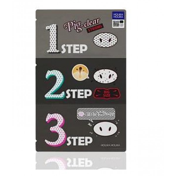 очищающая система с древесным углем holika holika pig clear blackhead 3-step kit strong очищающая система с древесным углем holika holika pig clear blackhead 3-step kit strongPig Clear Blackhead 3-Step Kit Strong. Очищающая система с древесным углем<br><br>Три шага очищения позволяют открыть поры, вытянуть камедоны и успокоить кожу.<br><br>Патчи интенсивно очищают поры, выводят шлаки и токсины, устраняют камедоны и сальные пробки. Они освобождают кожу от грязи, пота, жирного блеска, выравнивают её тон и улучшают цвет.<br><br>Патчи помогают устранить воспаления и раздражения, активизировать метаболизм и нормализовать все биохимические процессы в клетках.<br><br>Уже одна процедура позволяет хорошо очистить кожу и удалить с её поверхности чёрные точки и сальные пробки.<br><br>Шаг 1<br><br><br>Экстракт портулака огородного. Этот компонент успокаивает и оздоравливает кожу, активизирует обмен веществ, очищает поверхность эпидермиса, выводит шлаки и токсины.<br><br>Пантенол. Это вещество успокаивает кожу, снимает болевые ощущения, ускоряет заживление повреждений, смягчает и расслабляет.<br><br>Стволовые клетки кипрея. Эти вещества активизируют фибропласты, которые отвечают за выработку коллагена и эластина. Они также восстанавливают повреждённые клетки и ускоряют регенерацию тканей.<br><br><br>Шаг 2<br><br><br>Древесный угольный порошок. Это вещество активно вытягивает из пор все загрязнения, устраняет камедоны и сальные пробки, отшелушивает ороговевшие клетки и обновляет поверхность эпидермиса.<br><br>Алоэ вера. Это вещество восстанавливает и успокаивает кожу, снимает воспаления и раздражения. Алоэ подавляет активность бактерий, активизирует метаболизм, стимулирует микроциркуляцию и улучшает состояние эпидермиса.<br><br>Ментол. Ментол освежает, охлаждает и тонизирует кожу, снимает отёчность, борется с вялостью и дряблостью. Он выводит шлаки и токсины, устраняет зуд и раздражения, успокаивает болевые ощущения и растворяет излишнюю жирность.<br><br><br>Шаг 3<br><br><br>Ягодный комплекс. В состав средства входят экстракты асаи, клубники, черники, ежевики и малины. Ягоды оздоравливают и восстанавливают кожу, борются с воспалительные процессами, успокаивают раздражения и нейтрализуют последствия стресса.<br><br>Растительный комплекс. Патчи содержат масло лаванды, масло мяты перечной, экстракты соевых бобов, риса и кунжута. Эти вещества смягчают, увлажняют и успокаивают кожу. Они активизируют обмен веществ, улучшают приток крови к клеткам и нормализуют работу иммунной системы.<br><br><br>Способ применения: Поочерёдно помещайте на нос каждый из патчей, в соответствии с их номером на упаковке. Держите их по 10-15 минут, затем удаляйте. Остатки жидкости после последнего стикера не смывайте, а вотрите в кожу.<br><br>Средство выпускается в виде трёх чёрных пластырей, каждый из которых запечатан в индивидуальную герметичную упаковку.<br><br>Вес: 15 г<br><br>Вес г: 15.00000000