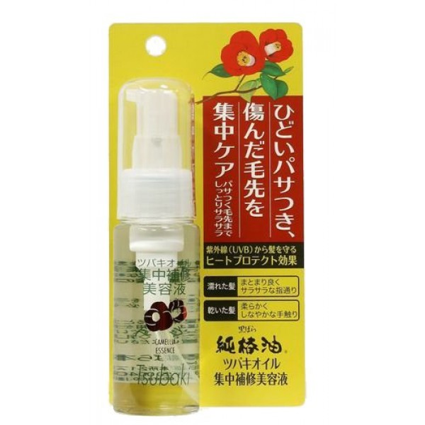 эссенция восстанавливающая c маслом камелии kurobara camellia oil repair hair essence эссенция восстанавливающая c маслом камелии kurobara camellia oil repair hair essenceCamellia Oil Repair Hair Essence. Эссенция восстанавливающая c маслом камелии японской рекомендуется для тонких, сухих, ломких волос, а также волос, повреждённых окрашиванием и химической завивкой.<br><br>За счёт входящего в состав масла семян камелии маска смягчает и питает волосы, компенсирует потерю естественной влаги, сглаживает поверхность волос, повышает прочность и эластичность, возвращает здоровый блеск тусклым безжизненным волосам.<br><br>Натуральное масло семян камелии в составе маски удивительно смягчает и питает тонкие, ослабленные волосы, придаёт естественный живой блеск. Благодаря удивительному свойству проникать в структуру волосяного стержня, масло восстанавливает повреждённые участки кутикулы волоса, усиливает защиту хрупких и ломких волос, препятствует появлению секущихся кончиков, повышает прочность и эластичность.<br><br>Эссенция предназначена для особого ухода за волосами в течение всего дня. Восстанавливает волосы, поддерживает необходимый баланс влаги, защищает от внешних воздействий, придаёт блеск. Теплозащитные свойства эссенции позволяют удерживать влагу даже при сушке волос феном. Обеспечивает защиту от УФ - лучей.<br>Обладает лёгким цветочным ароматом. Наносится на чистые волосы, не смывается. Не оставляет ощущения липкости после нанесения.<br><br>Способ применения: нанести на влажные чистые волосы (можно на сухие или слегка подсушенные полотенцем волосы), равномерно распределить по всей длине волос, не смывая, высушить волосы феном (при необходимости или при желании).<br><br>Меры предосторожности: не используйте средство, если оно вызывает покраснение, раздражение, зуд или воспаление кожи головы и проконсультируйтесь с врачом-дерматологом. Избегайте попадания в глаза, при попадании сразу же промойте глаза водой. Храните в недоступных для детей местах.<br><br>Состав: циклометикон, диметикон, каприлил (ненасыщенной жирной кислоты), масло семян камелии маслянистой, масло камелии японской, токоферол.<br><br>Объем: 50 мл.<br>