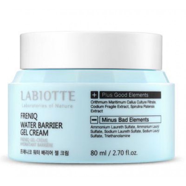 крем-гель увлажняющий labiotte freniq water barrier gel cream крем-гель увлажняющий labiotte freniq water barrier gel creamFreniq Water Barrier Gel Cream. Крем-гель увлажняющий<br><br>Крем-гель содержит экстракт морских водорослей рок, экстракт морских водорослей спирулины, экстракт агар-агара, морскую воду, экстракт кодиума и т.д.<br><br>Крем препятствует появлению признаков старения кожи: сухости, шелушения, чувства стянутости, минимизирует образование морщин.<br><br>Эффективно восстанавливает гладкость текстуры кожи, предотвращает потерю влаги и сохраняет свежесть кожи.<br><br>Способ применения: наносите крем на последнем этапе ежедневного ухода, дайте время для полного впитывания средства.<br><br>Объем: 80 мл<br>