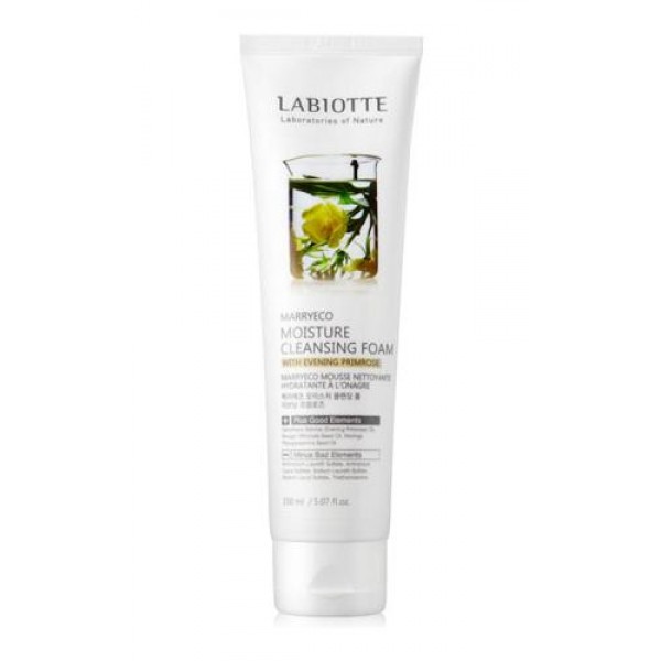 пенка очищающая labiotte marryeco moisture cleansing foam with evening пенка очищающая labiotte marryeco moisture cleansing foam with eveningMarryeco Moisture Cleansing Foam With Evening. Пенка очищающая<br><br>Пенка для умывания содержит экстракт примулы, масло буранчика, масло моринга и т.д.<br><br>Экстракт примулы вечерней стимулирует регенерацию клеточного обновления кожи, восстанавливает кожный покров в период после различных манипуляций (пилинги, механические чистки, дермабразии), обладает интенсивным антивозрастным действием.<br><br>Ухаживает за зрелой, сухой, потрескавшейся кожей и восстанавливает эластичность кожи. Удаление макияжа и успокаивющий уход в одном действии, благодаря пышной пене на основе натуральных экстрактов.<br><br>Способ применения: небольшое количество средства, вспеньте с малым количеством воды. Нанесите, полученную пену на влажную кожу лица, массажными движениями. После умойтесь теплой водой.<br><br>Объем: 150 мл<br>