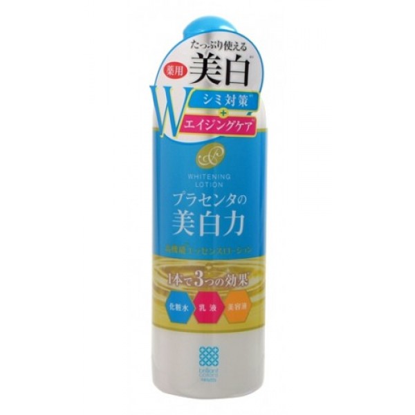 лосьон-молочко с экстрактом плаценты meishoku placenta whitening lotion milk лосьон-молочко с экстрактом плаценты meishoku placenta whitening lotion milkPlacenta Whitening Lotion Milk. Лосьон-молочко с экстрактом плаценты (с отбеливающим эффектом) - Антивозрастное средство! Предупреждает появление пигментных пятен!<br>Увлажняет и отбеливает кожу, придавая ей здоровый и сияющий вид!<br>Сила отбеливания - в плаценте!<br>Совмещая действие лосьона и молочка, средство глубоко увлажняет, поддерживает оптимальный уровень влаги в клетках кожи, придаёт ей упругость и эластичность. <br><br>Активные компоненты в составе средства обладают увлажняющими, восстанавливающими и отбеливающими свойствами:<br><br><br>Экстракт плаценты регулирует образование меланина в клетках кожи, предупреждая тем самым появление пигментных пятен и веснушек. Предотвращает сухость, увлажняет. Кожа становится более здоровой и сияющей.<br><br>Коллаген увлажняет, предупреждает появление морщинок.<br><br>Экстракты перловой крупы и шелковицы - увлажняющие растительные экстракты, обладают отбеливающими свойствами.<br><br><br>В составе средства используется экстракт плаценты высокой очистки и только собственного производства.<br><br>Способ применения: нанесите на очищенную кожу лица необходимое количество средства ватным диском или кончиками пальцев и равномерно распределите.<br><br>Состав: вода, экстракт плаценты-1, глицирризинат дикалия, коллаген, трипептид F, экстракт перловой крупы, шелковица, DL-PCANa (р-р), DL-яблочная кислота, фосфолипиды из соевых бобов, масло рисовых отрубей, сфинголипиды из рисовых отрубей, насыщенный глицерин, BG, DPG, этанол, триметилглицин, глицерил триэтилгексановой кислоты, метилфенилполисилоксан, декаглицерила миристат, регулятор вязкости, регулятор уровня pH, EDTA-2Na, оксипролин, глицерин, полиглицерил олеат, метакрилоилоксиэтил фосфорилколин, бутил метакрилат (р-р сополимера), три (каприл/каприновая кислота) глицерил, феноксиэтанол, парабен, парфюмерная отдушка.<br><br>Меры предосторожности: не использовать при появлении покраснений, зуда, раздражения кожи. В случае возникновения аллергических реакций, прекратите использование средства и проконсультируйтесь с дерматологом.<br><br>Объем: 400 мл.<br>