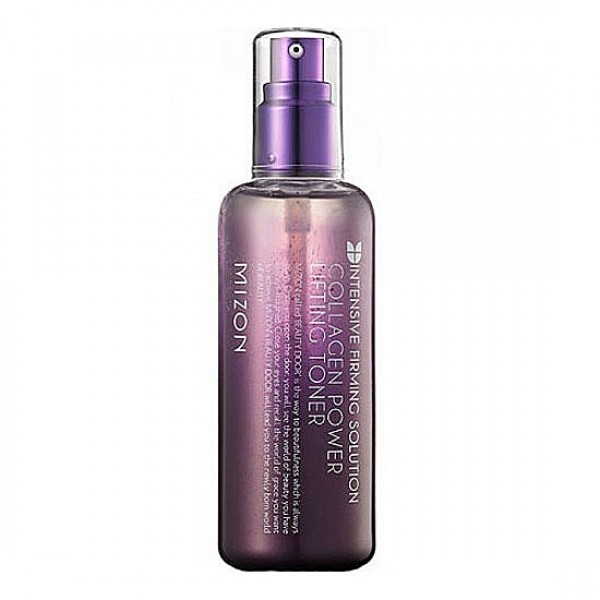 тонер коллагеновый 54% mizon collagen power lifting toner тонер коллагеновый 54% mizon collagen power lifting tonerCollagen Power Lifting Toner. Тонер коллагеновый 54% - первое средство по антивозрастному уходу за кожей из серии Collagen Power Lifting Line.<br><br>Содержащий 54% морского коллагена тонер эффективно ухаживает за кожей. Глубоко увлажняя кожу и насыщая её антиоксидантами, тоник оказывает лифтинговый эффект. Разглаживая морщины и ускоряя регенерацию клеток, тонер подтягивает кожу, возвращает ей эластичность и великолепный тонус.<br><br>Тонер регулирует водно-жировой баланс в коже. Устраняет шелушения и раздражения, устраняет чувство стянутости кожи.<br><br><br> Аденозин способствует синтезу коллагена и эластина в коже, благодаря чему кожа приобретает эластичность, а морщины разглаживаются.<br><br> Гиалуроновая кислота увлажняет кожу и защищает её от потери влаги, выравнивает кожу, предотвращает появление рубцов после акне.<br><br> Экстракт какао укрепляет сосуды, разглаживает морщинки, улучшает микроциркуляцию крови. Экстракт ириса флорентийского – источник натуральных изофлавонов, оказывает антивозрастное действие.<br><br><br><br>Также содержит трегалозу, бета-глюкан, бетаин, медь тирпептид-1, комплекс аминокислот.<br><br>В тонике не содержатся парабены, искусственные красители и отдушки. Регулярное применение тонера способствует замедлению старения кожи, делает её гладкой и сияющей.<br><br>Можно использовать для любого типа кожи. Возраст: 25+<br><br>Способ применения: нанести на сухую очищенную кожу лица, дождаться полного впитывания. Максимальный эффект достигается при использовании остальных средств из серии Mizon Collagen Power Lifting Line.<br><br>Объём: 120 мл<br>