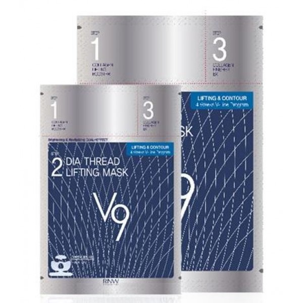 лифтинг-маска для овала лица milatte rnw dia thread lifting mask v9 лифтинг-маска для овала лица milatte rnw dia thread lifting mask v9RNW Dia Thread Lifting Mask V9. Лифтинг-маска для овала лица<br><br>Омолодить лицо и стереть с него годы можно при помощи косметолога или пластического хирурга. Однако не у всех есть возможность или желание прибегать к салонным процедурам. Альтернативой станет специальный набор для лифтинга. <br><br>Это уникальное средство для регулярного ухода за зрелой кожей. Продукт содержит три компонента: первый оказывает лифтинг-эффект на кожу, второй обладает отшелушивающим действием, третий преображает кожу.<br><br>Набор представляет собой 3 простых, но эффективных шага:<br><br><br>Step 1 Collagen Lifting Booster – сыворотка бустер<br><br>Step 2 Dia Thread Lifting Mask – маска<br><br>Step 3 Collagen Finisher EX – сыворотка-финишер<br><br><br>Применять лифтинг-маску рекомендуется в тех случаях, если появились видимые признаки дряблости кожи, увеличилось количество морщин.<br><br>Маска поможет при заметном втором подбородке, провисании щек и носогубных складках, морщинах на переносице. Также набор поможет при желтизне и тусклом цвете лица, при сухости и шелушениях.<br><br>В состав маски входят:<br><br><br>коллаген акации,<br><br>коллаген соевых бобов,<br><br>аденозин,<br><br>аллантоин.<br><br><br>Коллаген в составе средств восполняет недостаток собственного коллагена на внутриклеточном уровне, тем самым повышая упругость и эластичность кожных покровов, оказывает мгновенное подтягивающее действие, впитывает и удерживает влагу в подкожной прослойке, что обеспечивает коже постоянную увлажненность.<br><br>Регулярное применение набора повысит упругость и эластичность кожи, напитает ее влагой и необходимыми биологически активными компонентами, заставит клетки работать в усиленном режиме. Овал лица станет более четким, кожа подтянутой, морщины станут менее выраженными.<br><br>Способ применения: Нанести на кожу лица бустер, затем приложить маску и тщательно ее разгладить. Через 20-30 минут маску снять и нанести на кожу финишер.<br><br>Объем/Вес: 10,5 мл/1,3 г<br><br>Вес г: 1.30000000
