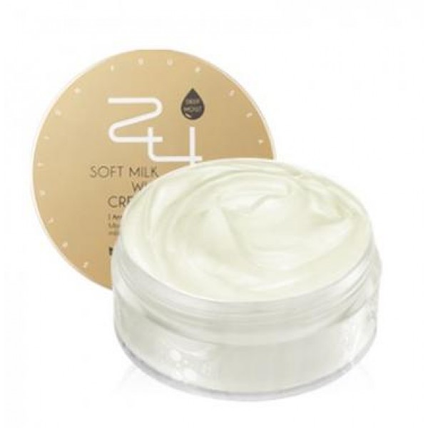 крем на сливках увлажняющий mizon 24 soft milk whipping cream крем на сливках увлажняющий mizon 24 soft milk whipping cream24 Soft Milk Whipping Cream. Крем на сливках увлажняющий<br><br>Молочные сливки используются в качестве косметического средства с древних времен везде, где люди разводили молочных животных. Исключительные полезные свойства козьего молока славятся на весь мир, а сливки из него – секретный компонент увлажняющего крема.<br><br>Действующие вещества сливочного крема:<br><br><br>Взбитые сливки, прежде всего, являются источником молочных протеинов, которые исполняют роль стройматериалов для деления клеток и наполняют их питательными веществами. К тому же, благодаря белкам происходит естественное отбеливание оттенка кожи и пигментных пятен. Темные окружности под глазами при регулярном использовании крема пропадают бесследно, а кожа становится здоровой и свежей.<br><br>Гиалуроновая кислота помогает аккумулировать питательную влагу из крема, и наполняет ей клеточный матрикс, чтобы пропали мелкие и средние морщины.<br><br>Комплекс аминокислот подкрепляет эффект от действия молочных протеинов.<br><br>Трегалоза повышает устойчивость кожи к воздействиям окружающей среды.<br><br>Масло ши сделает лицо упругим и гладким, что в совокупности с действием гиалуроновой кислоты и сливок дает подтягивающий эффект.<br><br>Природные экстракты лекарственных трав и листьев японского вяза устраняют неровности, шрамы после воспалений, следы от проблем с кожей и восстанавливают структуру матрикса. Омолаживающий эффект подчеркивается посредством очищения пор и придания лицу здорового цвета.<br><br>Экстракт меда придает покровам нежной мягкости и эластичности.<br><br><br>Таким образом, сливочный крем, опираясь исключительно на возможности природных веществ, омолаживает кожу и возвращает личику утраченные годы. Он рекомендуется для применения на любой коже в возрасте от двадцати пяти лет.<br><br>Способ применения: Сливочный крем можно наносить на кожу один-два раза в день, им лучше завершать косметические процедуры, так как эффект от применения крема будет полным только если дать ему впитаться в кожу и не покрывать другими средствами. Накладывая крем, массируйте подушечками пальцев лицо, чтобы улучшить кровообращение для лучшего всасывания и равномерного перемещения полезных веществ в покровной ткани.<br><br>Объём: 90 мл<br>