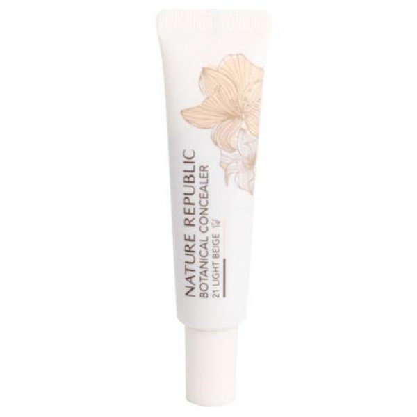 консилер-крем nature republic botanical cream concealer консилер-крем nature republic botanical cream concealerBotanical Cream Concealer. Консилер-крем<br><br>Кремообразный маскирующий консилер позволяет добиться идеального тона и скрыть все имеющиеся недостатки. Также средство отличается повышенным уровнем стойкости. В течение всего дня можно быть уверенной в ровном тоне без проблем. Консилер Botanical Cream на «отлично» справляется с маскировкой кругов под глазами и различных несовершенств. Также имеется уровень SPF25.<br><br>В составе представлены натуральные ингредиенты, а именно, масло ванили. Масло ванили идеально подходит для деликатного ухода за поврежденной кожей. Оно снимает воспаления и раздражения, улучшает эластичность и повышает тонус. В результате кожа выглядит красивой и здоровой.<br><br>Также масло отбеливает кожу и нежно матирует ее, что является профилактикой преждевременного старения.<br><br>Оттенки:<br><br><br>21 Light Beige<br><br>23 Natural Beige<br><br><br>Способ применения: Нанесите небольшое количество консилера на проблемные места и тщательно растушуйте с помощью спонжа, кисти или подушечками пальцев.<br><br>Объем: 15 мл<br>