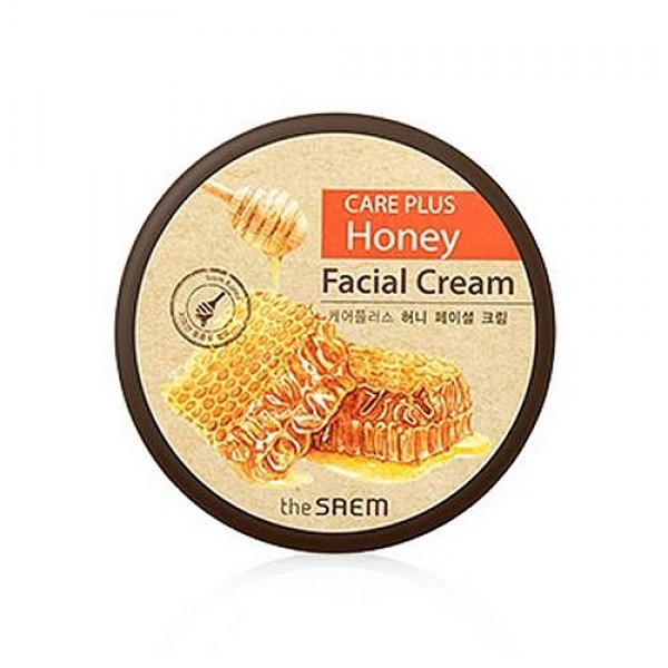 крем для лица медовый the saem care plus honey facial cream крем для лица медовый the saem care plus honey facial creamCare Plus Honey Facial Cream. Крем для лица медовый<br><br>Натуральный мед, собранный трудолюбивыми пчелами на склонах корейского горного парка Чирисан (где природа необыкновенно чиста и находится один из самых лучших в Корее целебных источников), великолепно ухаживает за кожей лица любого типа.<br><br> <br><br>Медовый крем – настоящее спасение для сухой кожи. Мёд оказывает выраженное гигроскопическое действие и при контакте с сухой кожей переносит влагу в эпидермис, обеспечивая необычайное чувство комфорта и облегчения. Мёд незаменим и для нормальной кожи, улучшает ее эластичность, дарит восхитительную гладкость. Кроме того, мед способствует заживлению раздражений, предотвращает появление новых воспалений и высыпаний, восстанавливает кожу и ускоряет ее обновление, поэтому медовый крем великолепно ухаживает за проблемной и чувствительной кожей.<br><br> <br><br>Гиалуроновая кислота глубоко увлажняет кожу, а также образует на ней тончайшую незаметную пленку, которая активно поглощает влагу из воздуха, благодаря чему увеличивается содержание влаги в роговом слое и снижается испарение воды с поверхности кожи. При регулярном применении крема с гиалуроновой кислотой кожа восстанавливается и обновляется, наполняется силой и объемом, разглаживаются заломы, вызванные сухостью кожи.<br><br> <br><br>Также в составе крема масла оливы, макадамии и подсолнечника, которые великолепно питают и смягчают кожу, повышают ее тонус, упругость, эластичность. Масла нормализуют водно-жировой баланс, устраняют шелушения и раздражения, оказывают антиоксидантное действие, защищая кожу от разрушающего воздействия свободных радикалов и замедляя процесс старения кожи, а также оберегает кожу от обветривания и негативного воздействия высоких и низких температур воздуха.<br><br> <br><br>Медовый крем обеспечивает кожу полноценным питанием, смягчает и увлажняет ее, разглаживает и устраняет шелушения, способствует заживлению воспалений и предупреждает появление новых. Кожа становится гладкой и шелковистой, нежной и упругой.<br><br> <br><br>Способ применения: Нанести крем на кожу мягкими похлопывающими движениями.<br><br> <br><br>Объём: 200 мл<br>