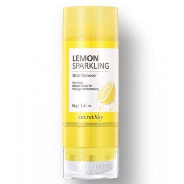 очищающий стик secret key lemon sparkling stick cleanser очищающий стик secret key lemon sparkling stick cleanserLemon Sparkling Stick Cleanser. Очищающий стик<br><br>Средство 7 в 1! Очищающий бальзам, очищающее масло, пенка для умывания, средство для демакияжа, щеточка для очищения пор, массажер, осветляющая маска.<br><br>Благодаря такому средству буквально за несколько минут можно удалить макияж (даже самый стойкий), очистить поверхность кожи от загрязнений, удалить из пор сальные пробки, провести массаж лица, а при регулярном применении средства – осветлить пигментацию и выровнять цвет лица.<br><br>При нанесении на кожу тающий бальзам превращается в очищающее масло, а затем в пенку. Стик растворяет косметику, способствует отшелушиванию омертвевших частиц эпидермиса, растворяет сальные пробки в порах, смывает с поверхности кожи кожный жир и повседневные загрязнения.<br><br>В составе средства высокое содержание натуральных компонентов.<br><br>Масло семян подсолнечника растворяет макияж, оказывает великолепное увлажняющее и смягчающее действие, делает кожу более эластичной, защищает от агрессивного воздействия ультрафиолета, а также способствуют регенерации новых клеток.<br><br>Газированная вода насыщает кожу полезными микро и макро-элементами, благодаря чему нормализуются и ускоряются многие жизненно важные процессы: улучшает микроциркуляцию крови, стимулирует регенерацию клеток кожи, выводит токсины и шлаки.<br><br>Экстракт лимона – оказывает антибактериальное, антисептическое, вяжущее и тонизирующее действие, укрепляет стенки сосудов и сужает поры, ускоряет заживление акне и предупреждает появление новых. Как и все цитрусовые, экстракт лимона способствует выравниванию тона кожи и осветлению пигментации, а также разглаживает морщинки, снимает отечность и освежает кожу, делает ее отдохнувшей.<br><br>Способ применения: Выкрутить немного средства, нанести на сухое лицо, помассировать щеточкой, затем ополоснуть лицо водой.<br><br>Вес: 38 г<br><br>Вес г: 38.00000000
