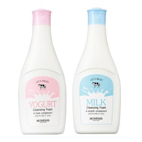 пенка для умывания skin food cleansing foam пенка для умывания skin food cleansing foamCleansing Foam. Пенка для умывания<br><br>О пользе молочных продуктов и их благотворном воздействии на кожу известно уже много веков. В настоящее время, не смотря на обилие различных средств для ухода за кожей, молочная косметика не теряет своей популярности. И не удивительно, ведь молочные продукты – натуральный компонент, естественный для нашей кожи, поэтому очень хорошо ей воспринимается.<br><br>Skinfood предлагает 2 молочные пенки: с молочнми протеинами и йогуртом. Пенки хорошо очищают кожу от повседневных загрязнений, омертвевших клеток и излишков кожного жира. Их регулярное применение позволяет сделать кожу лица более гладкой, бархатистой и упругой, разгладить сеточку морщин и сделать лицо более свежим и сияющим.<br><br>По консистенции похожи на нежные взбитые сливки, а по текстуре напоминающие легкий воздушный крем, предназначены для очищения особо чувствительной кожи лица.<br><br><br>01. SKINFOOD Milky Milk Cleansing Foam – пенка для умывания с молочными протеинами<br><br><br>Молочные протеины обладают мощными регенерирующими, увлажняющими, смягчающими, а также антиаллергенными свойствами. Они способствуют обновлению эпидермиса, стимулируют рост молодых клеток, а также активируют синтез коллагена. Кроме того, молочные протеины оказывают разрушающее воздействие на различные бактерии и микробы, благодаря чему улучшается состояние проблемной кожи.<br><br><br> 02. SKINFOOD Fresh Yogurt Cleansing Foam – пенка для умывания йогуртовая<br><br><br>Йогурт – источник бифидобактерий, витаминов, аминокслот, которые, благодаря хорошей усвояемости достигают каждой клетки и благотворно влияют на внешний вид кожи. Йогурт обладает прекрасными питательными свойствами, увлажняет и повышает содержание влаги в подкожных слоях, способствует очищению пор, запускает процессы восстановления кожи, усиливает энергетические процессы в клетках и создает защитный барьер, препятствующий вредному влиянию факторов внешней среды.<br><br>Способ применения: Вспенить средство и нанести на лицо мягкими массажными движениями, затем смыть теплой водой.<br><br>Объём: 130 мл<br>