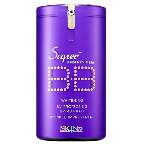 бб крем для лица skin79 super plus beblesh balm purple spf40 pa+++ бб крем для лица skin79 super plus beblesh balm purple spf40 pa+++Super Plus Beblesh Balm Purple Spf40 Pa+++. ББ крем для лица<br><br>Новинка! Многофункициональный ББ крем для сухой и чувствительной кожи.<br><br>Специально разработанная система ингредиентов крема, помогает коже поддерживать необходимый уровень увлажнённости в течении целого дня.Не подчеркивает шелушения, кожа выглядит здоровой и увлажненной.<br><br>Оттенок ББ крема подстраивается под индивидуальный тон кожи, рассеивая свет, тем самым скрывая все недостатки кожи. ББ крем предотвращает потемнение меланина и препятствует дальнейшему образованию пигментных пятен.<br><br>ББ крем разглаживает кожу и придает ей эластичность. Маскирует пятна, купероз, пигментацию. Делает лицо свежим и здоровым.<br><br>Формула крема не содержит, парабенов, минерального масла и животных жиров.<br><br>Крем не вызывает закупорку пор, гипоаллергенен. ББ крем подойдет для нормальной,сухой и чувствительной кожи.<br><br>Способ применения: Нанесите небольшое количество крема после использования основного ухода (увлажняющего крема, сыворотки или эмульсии), распределите крем по лицу.<br><br>Универсальный оттенок крема- натуральный бежевый (ближе к 23 тону)<br><br>Объем: 40 мл<br>