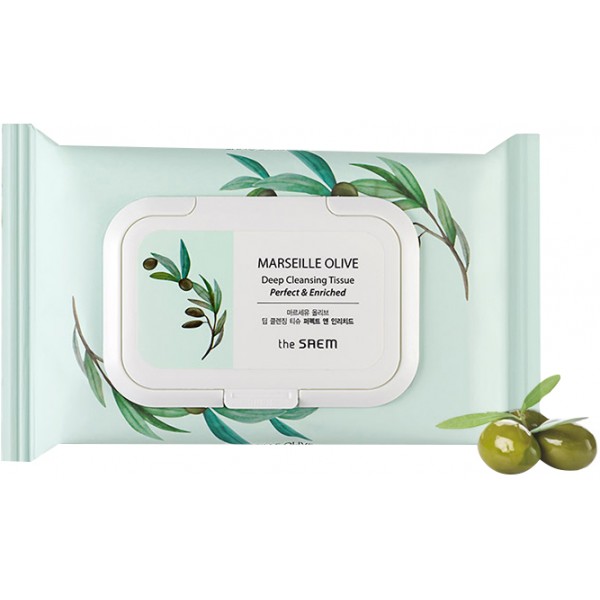 салфетки очищающие the saem marseille olive deep cleansing tissue салфетки очищающие the saem marseille olive deep cleansing tissueMarseille Olive Deep Cleansing Tissue. Салфетки очищающие<br><br>Специальные очищающие салфетки пропитаны смесью оливкового масла и экстрактов лекарственных растений. Они деликатно очищают кожу от загрязнений и макияжа, смягчают и интенсивно увлажняют кожу.<br><br>Очищающие салфетки – возможность поддерживать чистоту и свежесть кожи в любое время дня, в любой ситуации, идеальны в поездках и путешествиях.<br><br>100% масло оливы – питает и смягчает кожу, оказывает омолаживающее действие, разглаживает имеющиеся морщины и предотвращает появление новых, повышает тонус и защитные свойства кожи.<br><br>Экстракт розмарина – оказывает общеукрепляющее, антиоксидантное, противовоспалительное действие, стимулирует кровообращение и обновление клеток эпидермиса, регулирует работу сальных желез, обладает солнцезащитными свойствами.<br><br>Экстракт папайи – оказывает антисептическое, очищающее и противовоспалительное действие, ускоряет заживление ранок, отшелушивает ороговевшие клетки, при этом способствует синтезу новых, здоровых клеток, стимулирует синтез коллагена, кожа становится упругой и эластичной, морщинки разглаживаются.<br><br>Экстракт меда – эффективно увлажняет, питает и смягчает кожу, восстанавливает поврежденные участки кожного покрова, омолаживает кожу, разглаживает ее и устраняет мелкие морщины, кожа становится более эластичной, уменьшается ее шероховатость, улучшается цвет лица.<br><br>Экстракт морского винограда (бурая водоросль) – насыщает кожу витаминами, микро- и макроэлементами, очищает от токсинов, предотвращает сухость, появление новых морщин и задержку лишней жидкости в подкожных слоях, повышает способность кожи противостоять агрессивным воздействиям окружающей среды.<br><br>Не содержит парабенов, продуктов животного происхождения, талька, бензофенона.<br><br>Способ применения: Протереть кожу лица, шеи и области декольте салфеткой. Использовать в течение дня по мере необходимости.<br><br>Количество: 40 шт.<br><br>Вес г: 274.00000000
