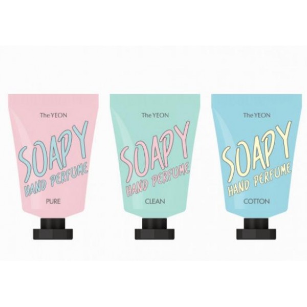 крем для рук парфюмированный the yeon soapy hand perfume крем для рук парфюмированный the yeon soapy hand perfumeSoapy Hand Perfume. Крем для рук парфюмированный<br><br>Парфюмированный крем для рук - чудесный продукт для ухода за нежной кожей рук.<br><br>Этот богатый и роскошный крем для рук обогащен множеством богатых натуральных компонентов, которые придают коже гладкость и шелковистость. Крем защищает ваши руки от ежедневного воздействия окружающей среды.<br><br>В составе глицерин (увлажнение), масло ши и масло оливы (питание), экстракт корня солодки (улучшает цвет кожи, снижает появление пигментации), гидролизованный коллаген, экстракт перца кава-кава (из него ещё напиток опьяняющей делают), гидролизованный гороховый протеин, аллантоин (для заживления мелких повреждений), фитостерол (против зуда и воспалений, выравнивает микрорельеф кожи).<br><br>Линейка включает в себя кремы с ароматами: Pure, Clean, Cotton - все очень нежные и чистые.<br><br>Способ применения: Нанесите небольшое количество крема на кожу рук массажными движениями, массируя их до полного впитывания крема.<br><br>Объем: 30 мл<br>