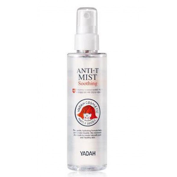 спрей для проблемной кожи yadah anti-t mist спрей для проблемной кожи yadah anti-t mistAnti-T Mist. Спрей для проблемной кожи<br><br>Проблемная кожа нуждается в регулярном и правильном увлажнении, это помогает избежать появления еще большего дискомфорта, раздражений, стянутости и шелушений.<br><br>Мист с мельчайшим распылением окутывает лицо невесомым облачком, которое мгновенно увлажняет и успокаивает кожу, снимает зуд и уменьшает покраснения.<br><br>Ключевой компонент миста – экстракт корня малины, который незаменим для ухода за проблемной кожей, а также кожей с расширенными порами. Оказывает увлажняющее и освежающее действие, витаминизирует и минерализирует кожу, улучшает клеточное дыхание и стимулирует рост новых клеток. Обладает выраженными антисептическими и противовоспалительными свойствами, ускоряет заживление угревых высыпаний.<br><br>В составе миста минимальное содержание химических компонентов, благодаря чему средство может применяться даже для самой реактивной и чувствительной кожи.<br><br>Способ применения: Распылить средство на кожу лица с расстояния 15-20 см.<br><br>Объём: 95 мл<br>