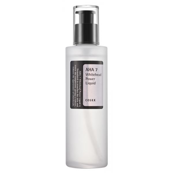 осветляющая эссенция cosrx aha 7 whitehead power liquid осветляющая эссенция cosrx aha 7 whitehead power liquidAHA 7 Whitehead Power Liquid. Осветляющая эссенция<br><br>Средство помогает улучшить цвет лица и осветлить пигментацию, удалить ороговевшие клетки эпидермиса и сделать текстуру кожи более гладкой, нормализовать работу сальных желез и предупредить избыточное выделение кожного жира, сузить поры, сделать кожу мягкой и увлажненной.<br><br>Эссенция предназначена для ухода за тусклой и утолщенной кожей, за сухой и чувствительной кожей.<br><br>AHA (гликолевая кислота 7%) обладает прекрасными отшелушивающими свойствами, растворяет склеивающее клетки вещество, благодаря чему они легко удаляются с поверхности кожи, ускоряет обновление клеток. Регулярное применение гликолевой кислоты, которая увеличивает уровень гиалуроновой кислоты в коже, а также стимулирует синтез коллагена, приводит к постепенному осветлению пигментации и разглаживанию тонких морщинок.<br><br>Минус применения косметики с гликолевой кислотой в повышении чувствительности кожи к солнцу. Поэтому, чтобы кожа не повреждалась ультрафиолетом, средства с кислотой используются исключительно для вечернего ухода за кожей, а в дневное время необходимо применять хороший солнцезащитный крем.<br><br>Яблочная вода насыщает кожу необходимыми микроэлементами и минеральными солями, увлажняет и тонизирует кожу, наполняет ее жизненной силой, улучшает цвет лица и способствует омоложению.<br><br>Ниацинамид оказывает осветляющее действие: отбеливает пигментацию любого происхождения, уменьшает покраснения и устраняет следы пост-акне, выравнивает тон кожи.<br><br>Гиалуроновая кислота служит надежной защитой кожи от обезвоживания, так как создает на ее поверхности тончайшую пленку, запирающую влагу внутри. Оказывает противовспалительное действие, успокаивает кожу, снимает покраснения, ускоряет заживление микроповреждений и раздражений.<br><br>Пантенол - это спасение для сухой, обезвоженной, повреждённой и начинающей стареть кожи. Способствует восстановлению и регенерации эпидермиса. Омолаживающее действие пантенола выражается в ускорении выработки коллагена, повышении упругости и эластичности кожи, а также в разглаживании морщин.<br><br>Способ применения: Ватным диском или при помощи пальцев нанести средство на очищенную кожу лица, через 20 минут нанести последующие косметические средства. Если повышается чувствительность кожи, то через 5 минут после нанесения средство смыть и нанести свой уходовый крем.<br><br>Объем: 100 мл<br>