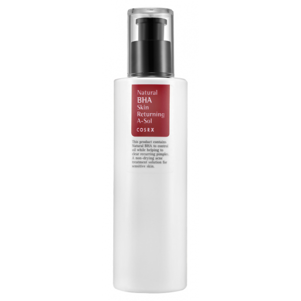 тонер для проблемной кожи с bha-кислотой cosrx natural bha skin returning a-sol тонер для проблемной кожи с bha-кислотой cosrx natural bha skin returning a-solNatural BHA Skin Returning A-Sol. Тонер для проблемной кожи с BHA-кислотой<br><br>Серия средств Natural BHA от CosRx предназначена для оздоровления проблемной кожи, а также для ухода за чувствительной, склонной к аллергии коже. Все средства созданы на основе BHA-кислоты, а также натуральных противовоспалительных и антимикробных компонентов.<br><br>Специальное средство solution (солюшн) выступает в роли тонера и используется сразу после умывания. Средство легко распределяется по коже и быстро впитывается, глубоко проникает в кожу и на клеточном уровне запускает процессы ее восстановления.<br><br>Тонер отшелушивает ороговевшие клетки кожи и стимулирует процессы обновления клеток, оказывает антисептическое и противовоспалительное действие, успокаивает кожу и ускоряет заживление воспалений, предупреждает появление новых, выравнивает текстуру и тон кожи.<br><br>Основные действующие компоненты средства 1% бетаин-салицилата (BHA-кислота) и 60% прополиса.<br><br>Бетаин-салицилат оказывает мощное противомикробное, противовоспалительное действие, растворяет загрязнения в порах и черные точки, удаляет ороговевшие клетки кожи, регулирует активность сальных желез.<br><br>Прополис обладает великолепными антисептическими, анестезирующими, регенерирующими свойствами, незаменим для кожи, склонной к появлению воспалительных высыпаний. Питает, увлажняет и смягчает кожу, делает ее более упругой и эластичной, нежной и бархатистой. Кроме того, прополис повышает естественную проницаемость кожи, благодаря чему остальные компоненты косметики проникают в более глубокие слои кожи.<br><br>За увлажнение кожи отвечает гиалуроновая кислота, а пантенол и аллантоин ускоряют процессы регенерации, заживляют и восстанавливают поврежденные участки кожи. Также в составе средства масло чайного дерева – природный антибиотик и антисептик, который способствует заживлению акне и предупреждает их повторное появление.<br><br>Способ применения: Утром и вечером после очищения кожи нанести средство, уделяя особое внимание проблемным участкам.<br><br>Объем: 100 мл<br>