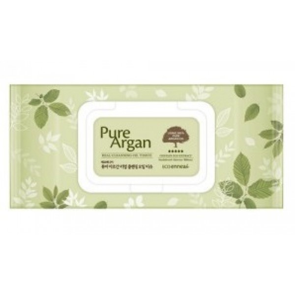 салфетки очищающие welcos ecoennea pure argan real cleansing oil tissue салфетки очищающие welcos ecoennea pure argan real cleansing oil tissueEcoennea Pure Argan Real Cleansing Oil Tissue. Салфетки очищающие<br><br>Современные девушки, ведущие динамичный образ жизни и стремящиеся подчеркнуть свою натуральную красоту при помощи макияжа, по достоинству оценят высокое качество, функциональность и простоту в применении очищающих салфеток от корейского бренда Innisfree. Они помогут вам мгновенно очистить кожу от косметики и загрязнений, даря великолепное ощущение легкости и свежести.<br><br>В состав косметического средства входит комплекс натуральных компонентов, благотворно воздействующих на кожу, среди которых: масла оливы, лимона и апельсина, а также экстракты зеленого чая и опунции, вытяжка из кожуры мандарина и вода из вулканических пород на острове Чеджу. Olive Real Cleansing Tissue увлажняют кожу и нормализуют гидролипидный баланс, а также препятствуют появлению высыпаний и шелушений. Это быстрый и надежный способ мгновенно подарить коже сияние красоты и ощущение комфорта, доступный вам в любой момент!<br><br>Нежные, ультрамягкие салфетки, пропитанные натуральным 100% экологически чистым аргановым маслом, обеспечивает превосходное очищение кожи и снятие макияжа. Достаточно нескольких секунд, чтобы удалить с кожи повседневные загрязнения и кожный жир. Чтобы удалить макияж, необходимо приложить салфетку к коже на 30 секунд, затем снять косметику. Салфетки пропитаны маслом арганы, а также комплексом растительных экстрактов. Аргановое масло дарит коже полноценный уход: увлажняет, питает, смягчает, регенерирует.<br><br>При регулярном применении масло арганы возвращает коже эластичность и упругость, способствует разглаживанию морщин и предупреждает появление новых. Также масло защищает кожу от агрессивного воздействия агрессивных факторов внешней среды. После использования салфеток кожа очень хорошо очищена и не нуждается в дополнительном умывании. <br><br>Способ применения: Протереть кожу влажной салфеткой.<br><br>В упаковке 70 штук.<br>