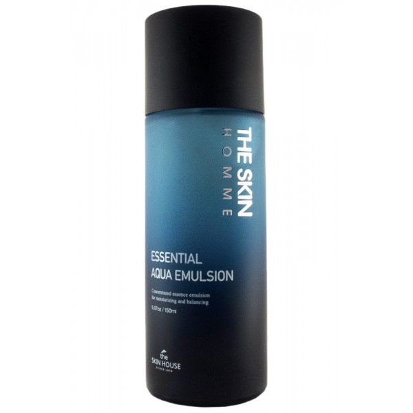 увлажняющая эмульсия для мужской кожи the skin house homme essential aqua emulsion увлажняющая эмульсия для мужской кожи the skin house homme essential aqua emulsionHomme Essential Aqua Emulsion. Увлажняющая эмульсия для мужской кожи<br><br>Разработанная специально для мужской кожи, эмульсия является инновационным средством, оказывающим воздействие сразу по многим направлениям: увлажняет, укрепляет, регулирует работу сальных желез, сужает поры, способствует разглаживанию морщин и осветлению пигментации.<br><br>Нежная текстура эмульсии с желтыми гранулами дарит коже приятное чувство свежести, что особенно актуально после бритья. Гранулы при контакте с кожей растворяются и проникают вглубь кожи, поставляя туда все самое необходимое.<br><br>Гипоаллергенная формула на основе ледниковой воды позволяет использовать эмульсию даже для самой чувствительной кожи, а аромат свежести обеспечит прекрасное настроение на весь день.<br><br>Состав средства поражает количеством натуральных компонентов. Экстракты корня элеутерококка, граната, женьшеня, саффлора, омелы, портулака огородного, гамамелиса, центеллы азиатской, арзидии курчавой, корейской малины, гриба санхван, алоэ, лотоса, гуавы, гуараны, ягод каму-каму, ягод асаи, ацеролы, иссопа, огурца, камелии китайской дарят коже непревзойденный уход: оказывают увлажняющее, успокаивающее, омолаживающее воздействие, способствуют заживлению воспалений, снимают покраснения, оказывают антиоксидантную защиту.<br><br>Также в составе эмульсии ниацинамид, аденозин, сквалан, пантенол, которые делают кожу еще более здоровой и молодой.<br><br>Способ применения: Нанести легкими похлопывающими движениями, уделяя особое внимание раздраженным после бритья зонам.<br><br>Объём: 150 мл<br>