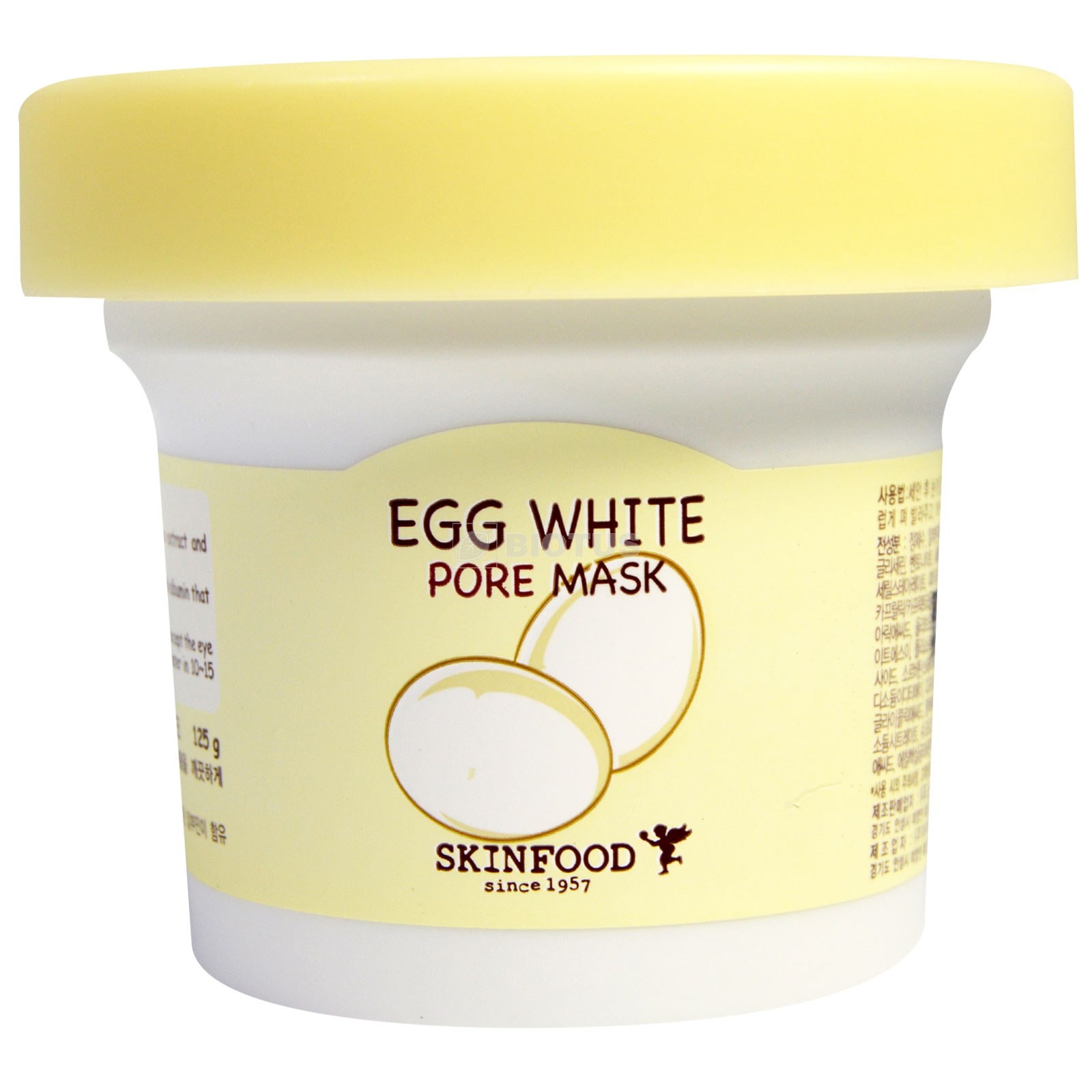 маска для сужения пор skin food egg white pore mask маска для сужения пор skin food egg white pore maskEGG White Pore Mask. Маска для сужения пор<br><br>Компоненты маски глубоко проникают в протоки сальных желез, вытягивают и растворяют излишки жира, загрязнения освобождая протоки и поры, таким образом, ликвидируют благоприятную для развития грибков и болезнетворных бактерий среду.<br><br>Эффективно борется с прыщами, угрями, устраняет черные точки.<br><br>Яичный белок в составе маски не только способствует устранению загрязнений и кожного жира, контролирует деятельность сальных желез, создает барьер против проникновения токсинов в кожу, омолаживает и осветляет и подтягивает её.<br><br>Витамины Группы В, содержащиеся в яичном белке питают и оздоравливают кожу, выводят токсины, улучшают снабжение кислородом.<br><br>Яичный белок в составе маски не только эффективно очищает от жира и грязи поры, проникая в их глубину, но и оказывает отбеливающее действие, осветляет тон лица, избавляя от потемнений, черных точек, покраснений различного характера.<br><br>Маска успокаивает кожу, устраняет красноту, борется с другими несовершенствами, рекомендуется для очищения кожи, а также для ухода за ней.<br><br>Текстура маски пластичная, немного вязкая, легко наносится при помощи пальцев, шпателя или кисти. Легкий запах пудры не раздражает, а напротив. успокаивает.<br><br>После применения маски поры очищаются и стягиваются, благодаря чему выравнивается рельеф кожи, повышается ее упругость, а также постепенно исчезают черные точки, кожа становится матовой, мягкой и невероятно гладкой.<br><br>При регулярном применении маски, особенно в комплексе с другими уходовыми средствами, постепенно исчезают акне и воспаления. Лицо перестанет выглядеть лоснящимся и нездоровым.<br><br>Цвет вещества маски белый кремовый.<br><br>Способ применения: Нанести на чистую кожу лица, оставить на 15-20 минут, затем тщательно смыть теплой водой.<br><br>Вес: 125 г<br><br>Вес г: 125.00000000