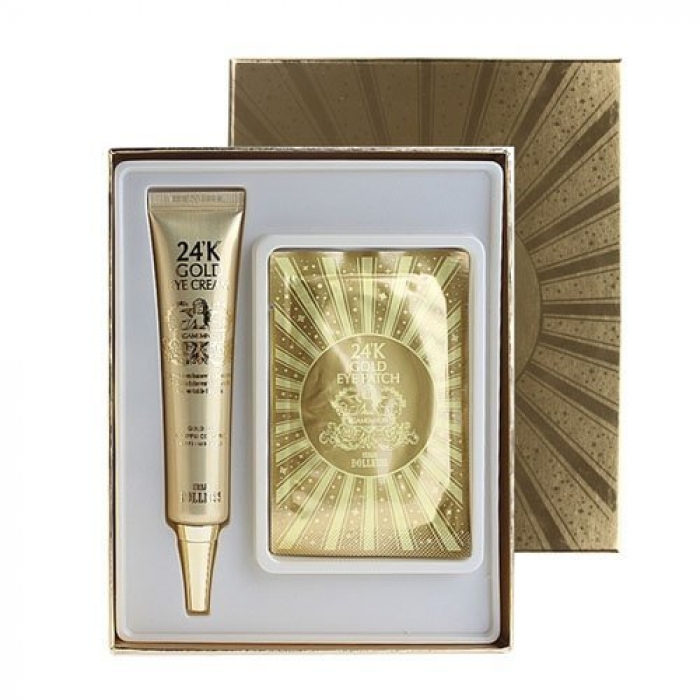крем для глаз с 24к золотом baviphat agamemnon 24k gold eye cream special kit крем для глаз с 24к золотом baviphat agamemnon 24k gold eye cream special kitUrban Dollkiss Agamemnon 24K Gold Eye Cream Special Kit. Крем для глаз с 24к золотом + патчи<br><br>Набор, который станет восхитительным подарком для себя любимой или для мамы, подруги, сестры – для всех, чью красоту и молодость так хочется продлить. В составе набора крем и набор патчей. Оба средства содержат настоящее, 24К золото. Чистое 24-каратное золото способствует быстрому проникновению в кожу молекул кислорода, что необходимо для обновления и омоложения кожи. Также золото усиливает циркуляцию крови, что приводит к более эффективному удалению токсинов и шлаков, кожа постоянно обновляется на клеточном уровне. И это еще не все - крем улучшает кровообращение, выводит токсины и другие вредные вещества, а также обеспечивает лучшее усвоение всех активных ингредиентов. Крем насыщает кожу влагой и ценными питательными веществами, борется с пигментацией и устраняет все возрастные изменения. <br><br>Кроме того, золото способствует максимальному проникновению в кожу активных компонентов косметики. Крем с золотом для кожи вокруг глаз увлажняет и питает, осветляет пигментацию и способствует разглаживанию морщин. При регулярном применении крема кожа станет упругой и эластичной, уменьшатся темные круги и мешки под глазами. Патчи с золотом усиливают действие крема. Также они могут использоваться на области носогубных складок или других участках лица. Agamemnon 24K Gold Eye Cream Special Kit оказывают выраженный оздоравливающий и омолаживающий эффект, который обеспечивают золото, пептиды и растительные экстракты. Пептиды проникают в глубокие слои эпидермиса и нормализуют работу клеток, активные аминокислоты повышают жизнеспособность тканей. Экстракт виноградных косточек и гуавы препятствуют раннему увяданию кожи, обновляют и питают ее.<br><br>При постоянном применении Agamemnon 24K Gold Eye Cream Special Kit от южнокорейского бренда Baviphat кожа станет более гладкой и упругой, а все проблемы исчезнут.<br><br>Способ применения: Наносить крем на чистую кожу вокруг глаз. Патчи необходимо прикладывать к сухой чистой коже на 20-30 минут.<br><br>Объём: 40 мл + 2 патча<br><br> <br>