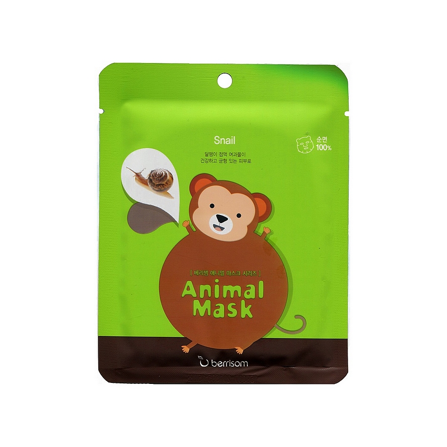 маска для лица серии animal mask – обезьянка berrisom animal mask snail monkey маска для лица серии animal mask – обезьянка berrisom animal mask snail monkeyAnimal Mask Snail MONKEY. Маска для лица серии Animal mask – Обезьянка с муцином улитки эффективно питает, увлажняет и восстанавливает тусклую и сухую кожу, возвращая ей здоровый вид. Церамиды и ледниковая вода в составе маски увлажняют кожу, укрепляя ее липидный барьер<br><br> <br><br>Белая тканевая маска – это приятно, это полезно, но совсем не интересно. Чтобы уход за кожей был не только эффективным, но и веселым, используйте забавные маски-мордочки от BERRISOM.<br><br> <br><br>Рисунок нанесен только на одну сторону маски, поэтому совершенно безопасен для кожи. Нежнейший органический хлопок, из которого сделана маска, подходит даже для самой чувствительной кожи. Мягкое и плотное прилегание обеспечивает глубокое проникновение в кожу активных компонентов маски.<br><br> <br><br>В отличие от многих других масок, пропитанных 5-10 мл эссенции,Animal Mask Series пропитана 25 мл слегка маслянистой, но приятной для кожи эссенцией.<br><br> <br><br>В составе маски керамиды, ледниковая вода и комплекс растительных экстрактов.<br><br> <br><br><br>Керамиды – восстанавливают липидный барьер верхнего слоя эпидермиса сухой и огрубевшей кожи, обеспечивают интенсивное увлажнение. Благодаря керамидам в составе маски, кожа в короткие сроки после применения восстанавливается, уменьшаются признаки обезвоженности, разглаживаются морщинки. Керамиды снимают шелушения кожи, дарят ей гладкость и шелковистость.<br><br>Ледниковая вода – интенсивно увлажняет кожу, насыщает ее важнейшими микроэлементами, тонизирует и дарит невероятное ощущение свежести, нормализует и ускоряет процессы восстановления клеток.<br><br><br>Маска предназначена для оздоровления и омолаживания кожи, он ускоряет синтез коллагена и эластина, помогает уменьшить глубину морщин, разглаживая рельеф кожи, возвращает коже упругость, помогает справиться с пигментными пятнами, значительно осветляя их и уменьшая размеры. Оказывает противовоспалительное и ранозаживляющее действие, ускоряет регенерацию поврежденных участков кожи, защищает кожу от агрессивного воздействия свободных радикалов и процессов разрушения.<br><br> <br><br>Способ применения: На очищенную и тонизированную кожу наложить маску и разгладить ее. Через 15-20 минут маску снять, а остатки средства вмассировать в кожу.<br><br> <br><br>Состав: Water, Glycerin, Butilene Glycol, Snail Secretion Filtrate, Sodium Hyaluronate, Hydrogenated Lecithin, Caprylic/Capric Triglyceride, Diethoxyethyl Succinate, Ceramide 3, Alchohol, Ceteth-20, Steareth-20, Tocopheryl Acetate, Glyceryl Stearate, Cetearyl Alchohol, Neopentyl Glycol Dicaprate, Cetyl Ethylhexanoate, Phenoxyethanol, Glycyrrhiza Glabra (Licorice) Root Extract, Zingiber Officionale (Ginger) Root Extract, Schizandra Chinesis Fruit Extract, Coptis Chinesis Root Extract, Camellia Sinesis Leaf Extract, Propolis Wax, Caprylyl Glycol, 1,2-Hexanediol, Carbomer, Disodium EDTA, Allotoin, Dipotassium Glycyrrhizate, Chlorphenesin, PEG-60 Hydrogenated Castor Oil, Fragrance, Triethanolamine.<br><br> <br><br>Меры предосторожности: 1. Не применять к поврежденной, раздраженной, обожженной солнцем коже. 2. Прекратить использование в случае покраснения, воспаления, зуда кожи. 3. При попадании в глаза промойте водой. 4. Только для наружного применения.<br><br> <br><br>Объем: 25 мл<br>