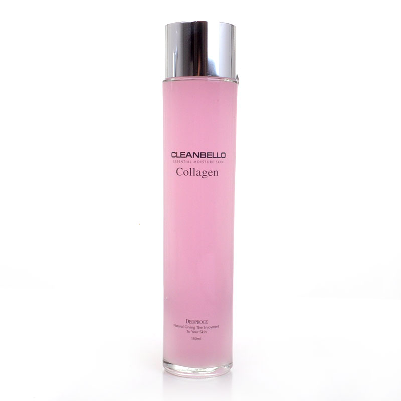флюид для лица увлажняющий флюид для лица увлажняющийCleanbello Collagen Essential Moisture Skin. Флюид для лица увлажняющий<br><br>Линия средств для интенсивного увлажнения и укрепления кожи предназначена для бережной и естественной борьбы с уже существующими возрастными изменениями и замедления процессов старения. Сердства содержат гидролизованный морской коллаген, который является наиболее близким к естественному человеческому коллагену, он легко усваивается и на клеточном уровне замедляет процессы старения.<br><br>Флюид с коллагеном – антивозрстное средство с легкой текстурой (чуть гуще водички) применяется сразу после очищения кожи и подготавливает ее к нанесению последующих косметических средств. Скин оберегает кожу от появления сухости и шелушений, предупреждает обезвоживание, а также способствует мягкому удалению ороговевших клеток кожи.<br><br>Благодаря коллагену, скин ускоряет процессы регенерации, пробуждает кожу к синтезу собственного коллагена, укрепляя кожную структуру. Глубоко увлажняет кожу, помогает восстановить тургор, возвращает упругость, сокращает количество и глубину морщин, выравнивает тон кожи, оказывает лифтинговое действие, делает овал лица более четким, оберегает кожу от провисания и деформации.<br><br>Также в составе скина гиалуроновая кислота, аллантоин и натуральные экстракты, которые делают средство еще более полезным для кожи.<br><br>Способ применения: После умывания (тонера) нанести на кожу лица при помощи ватного диска или руками, легкими похлопывающими движениями.<br><br>Объём: 150 мл<br>