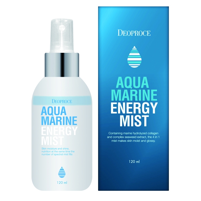 спрей для лица с морской водой deoproce mist aqua mirine energy спрей для лица с морской водой deoproce mist aqua mirine energyMist Aqua Mirine Energy. Спрей для лица с морской водой<br><br>В жаркий летний день, во время занятий фитнесом, в течение дня в душном помещении - этот мист пригодится в любое время, в любом месте, когда кожа лица нуждаетсяв восстановлении увлажненности и энергии. Подходит для кожи любого типа.<br><br>Мист с мельчайшим распылением, ароматом свежести утреннего бриза и невероятно приятной текстурой сразу после применения дарит коже чувство невероятного комфорта, мгновенно увлажняет и освежает, устраняет сухость и чувство стянутости. Быстро питывается и наполняет кожу силой минералов, а также еще целым комплексом питательных компонентов.<br><br>Морской коллаген является наиболее близким к естественному человеческому коллагену, он легко усваивается и на клеточном уровне замедляет процессы старения и утраты эластичности кожи, а также защищает кожу от пересыхания, «закупоривая» влагу внутри. При регулярном применении крем с морским коллагеном повышает прочность кожи, делает ее упругой и эластичной, защищает от механических повреждений и провисаний.<br><br>Экстракты морских водорослей увлажняют, минерализуют и обогащают кожу кислородом, ускоряют заживление воспалений и подавляют новые воспалительные процессы, нормализуют работу сальных желез и обменные процессы, выводят токсины и шлаки, уменьшают отечность. Антиоксиданты морских водорослей в разы сильнее любых антоксидантов сухопутных растений, они надежно защищают клетки кожи от разрушения свободными радикалами, эффективно омолаживают кожу.<br><br>Комплекс натуральных масел (макадамии, жожоба, виноградных косточек и сладкого миндаля) оказывают интенсивное питательное действие, смягчают и разглаживают кожу, устраняют сухость и шелушения, повышают упругость и эластичность кожи, делают ее гладкой и нежной.<br><br>Регулярное применение миста делает кожу напитанной влагой, ухоженной, свежей и сияющей.<br><br>Способ применения: Распылить спрей на кожу лица с расстояния 15-20 см.<br><br>Объём: 110 мл<br>