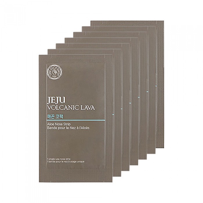 набор патчей от черных точек с экстрактом алоэ the face shop jeju volcanic lava aloe nose strips набор патчей от черных точек с экстрактом алоэ the face shop jeju volcanic lava aloe nose stripsJeju Volcanic Lava Aloe Nose Strips. Набор патчей от черных точек с экстрактом алоэ<br><br>Чеджу – самый большой остров Южной Кореи, возникший после вулканического извержения несколько сот миллионов лет назад, состоит в основном из базальта и лавы. Уникальная природа острова является объектом Всемирного наследия и находится под охраной ЮНЕСКО.<br><br>Серия средств предназначена для глубокого очищения пор, особенно рекомендуется для жительниц больших городов, помогает коже освободиться не только от повседневных загрязнений, но и от шлаков, токсинов, от всего того, что делает кожу тусклой, серой, рыхлой.<br><br>Набор очищающих пластырей с алоэ вера Jeju Volcanic Lava Aloe Nose Strip помогают очистить кожу носа от черных точек и белых угрей, способствуют очищению и сужению пор, выводят шлаки и токсины.<br><br>Эссенция, которой пропитан пластырь, дарит коже мгновенное увлажнение, успокаивает, устраняет сухость и шелушения, снимет боль, раздражения и покраснение.<br><br>Аллантоин является идеальным компонентом, ускоряющим заживление поврежденных тканей, так как ускоряет регенерацию клеток. Смягчает и увлажняет кожу, успокаивает ее и снимает болевой синдром при раздражениях.<br><br>Витамин E – один из самых мощных антиоксидантов, нейтрализует свободные радикалы, предотвращает последствия облучения кожи ультрафиолетом, стимулирует синтез коллагена и эластина, препятствует старению кожного покрова, оказывает противовоспалительное действие и смягчает проявления аллергии и угревой сыпи, выводит токсины.<br><br>Способ применения: На очищенную кожу носа приклеить пластырь и оставить на 15-20 минут до высыхания, затем снять его, а нос ополоснуть водой.<br><br>Количество: 7 шт.<br><br>Вес г: 10.00000000