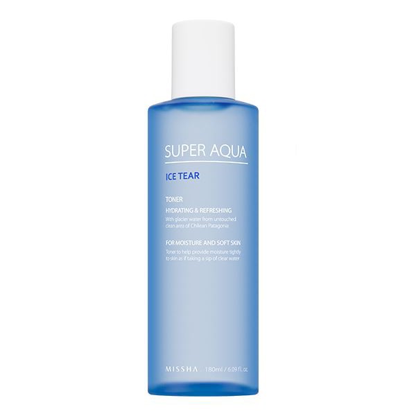 увлажняющий тонер с ледниковой водой missha super aqua ice tear toner увлажняющий тонер с ледниковой водой missha super aqua ice tear tonerSuper Aqua Ice Tear Toner. Увлажняющий тонер с ледниковой водой<br><br>Серия Ледниковая слеза относит нас в Патагонию, суровый край с противоречивой природой, где прохладный климат, степные равнины, влажный воздух и скудная растительность. И среди всего этого возвышаются Анды с ледяными вершинами.<br><br>В основе серии ледниковая вода, которая не просто увлажняет кожу, но и активизирует в клетках все процессы жизнедеятельности, благодаря чему кожа наполняется энергией, повышается ее иммунитет и защитные функции, замедляются процессы старения.<br><br>В составе тоника, как и остальных средствах серии, серии минеральная и морская вода, а также вода дамасской розы и растительные экстракты.<br><br>Минеральная вода увлажняет, насыщает кожу полезными микро- и макроэлементами, ускоряет обменные процессы, активизирует регенерацию клеток, выводит токсины из организма, тонизирует, освежает и успокаивает кожу.<br><br>Морская вода дарит коже лица мгновенное увлажнение, наполняет её энергией, восстанавливает в клетках кожи все жизненно важные функции, благодаря чему кожа становится упругой и эластичной, повышается её тонус, разглаживаются морщины.<br><br>Натуральная органическая вода дамасской розы поможет поддерживать естественный баланс влаги в клетках кожи, нормализует работу сальных желез, успокаивает и регенерирует, снимает покраснения, устраняет стянутость. В составе тоника - деликатно очищает и сужает поры, повышает упругость и эластичность кожи, усиливает её сопротивляемость негативному воздействию окружающей среды.<br><br>Тоник убережет кожу от пересыхания после умывания, подарит невероятное чувство свежести и подготовит к нанесению последующих косметических средств.<br><br>Способ применения: Нанести тонер похлопывающими движениями на очищенную кожу лица сразу после умывания.<br><br>Объём: 180 мл<br>