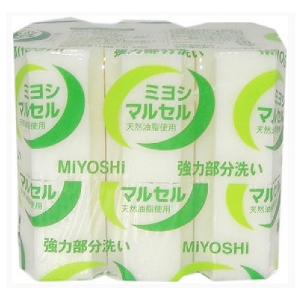 набор мыла для стирки miyoshi maruseru soap set набор мыла для стирки miyoshi maruseru soap setMaruseru Soap Set. Набор мыла для стирки<br><br>Мыло предназначено специально для точечного застирывания стойких загрязнений. Отличается высокими отстирывающими свойствами, удаляет стойкие запахи, следы желтизны за счёт наличия в составе щелочных компонентов (солей кремниевой кислоты), легко справляется с такими загрязнениями, как грязь, жир, машинное масло. Твердое, без красителей, со слабо выраженным ароматом.<br><br>Меры предосторожности: Используйте строго по назначению. Не для стирки шёлка и шерсти. Людям с повышенной чувствительностью кожи, а также при длительном контакте кожи рук с водой рекомендуется использовать резиновые перчатки. Избегайте попадания в глаза мыльного раствора, при попадании немедленно промойте глаза водой. После использования храните мыло в сухом месте.<br><br>Состав: чистая (без примесей) мыльная основа (натриевая соль с содержанием жирных кислот 78%), щелочные компоненты (силикаты).<br><br>Вес: 140 г х 3 шт<br><br>Вес г: 420.00000000