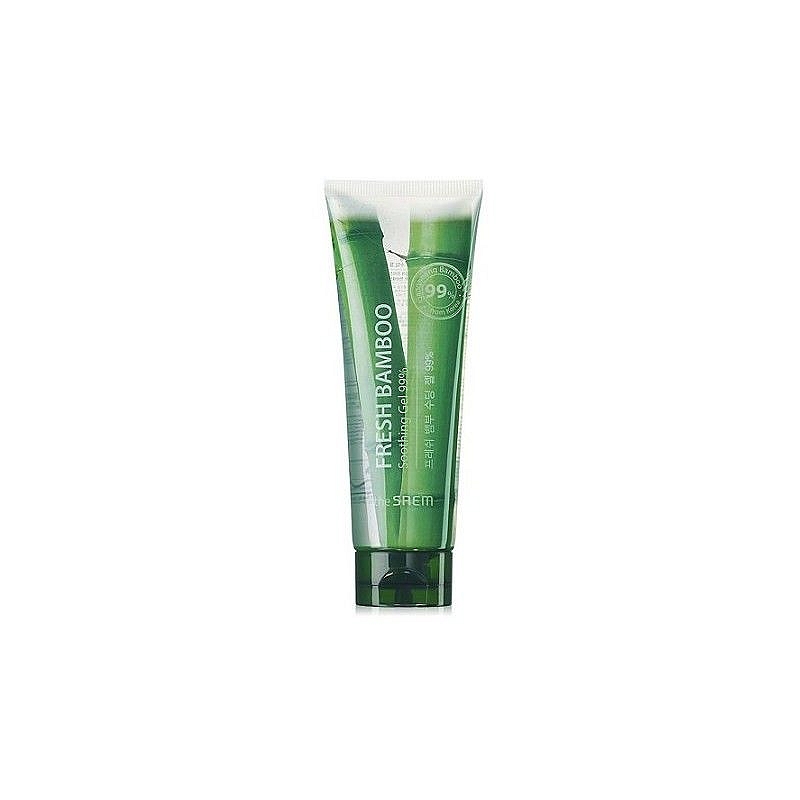гель для тела с экстрактом бамбука the saem sample_fresh bamboo soothing gel 99% гель для тела с экстрактом бамбука the saem sample_fresh bamboo soothing gel 99%Sample_Fresh Bamboo Soothing Gel 99%. Гель для тела с экстрактом бамбука универсальный.<br><br>Бамбук – самая удивительная в мире трава: самая высокая, самая крепкая на земном шаре. Эта родственница пшеницы, кукурузы и других злаковых обладает уникальными свойствами.<br><br> <br><br>Химический состав экстракта бамбука богат и разнообразен. Так, например, он содержит высокую концентрацию природного кремния, который эффективно борется с возрастными изменениями кожи: восстанавливает эластичность и упругость эластановых и коллагеновых волокон, структуру соединительной ткани.<br><br> <br><br>Благодаря своему необыкновенному химическому составу, бамбук применяется для ухода за кожей, как лица, так и тела. Косметика на его основе укрепляет и тонизирует кожу, насыщая ее минералами, и при этом оказывает выраженный матирующий эффект, используется как средство против морщин, для ухода за уставшей кожей.<br><br> <br><br>Для кожи тела экстракт бамбука оказывает не менее полезное воздействие: борется с апельсиновой коркой, используется как укрепляющее и тонизирующее средство для моделирования фигуры, в продукции для похудения и восстановления кожи после беременности.<br><br> <br><br>Универсальный успокаивающий гель, в составе которого 99% экстракта свежесобранного бамбука обеспечивает мгновенное насыщение клеток кожи живительной влагой, успокаивает и одновременно освежает кожу, разглаживает мелкие морщинки, защищает эластин кожи от разрушения, укрепляет иммунную способность к агрессивным факторам окружающей среды.<br><br> <br><br>Способ применения: Нанести гель на чистую кожу лица или тела и распределить мягкими похлопывающими движениями.<br><br> <br><br>Объём: 120 мл<br>