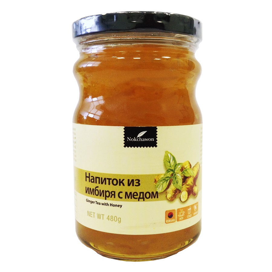 напиток из имбиря с медом nokchawon ginger tea with honey напиток из имбиря с медом nokchawon ginger tea with honeyGinger Tea With Honey. Имбирный напиток с медом лучше всего применять при первых признаках простуды, он смягчает кашель и устраняет мокроту. Имбирь разогревает тело, помогает циркуляции крови, улучшает память.<br><br>Имбирный напиток, выпитый до еды способен вызвать хороший здоровый аппетит. Имбирь улучшает пищеварение и способствует выведению шлаков из организма. Имбирный напиток с медом актуален при снижении веса, поскольку эфирные масла, содержащиеся в имбире, ускоряют обменные процессы в организме.<br><br> <br><br>Не является БАДом, не содержит ГМО<br><br> <br><br>Способ применения: размешать 2-3 ложки (20г) в чашке горячей или холодной воды (80 мл).<br><br>Масса нетто: упаковка – банка: 500г ;<br><br>Вес г: 500.00000000