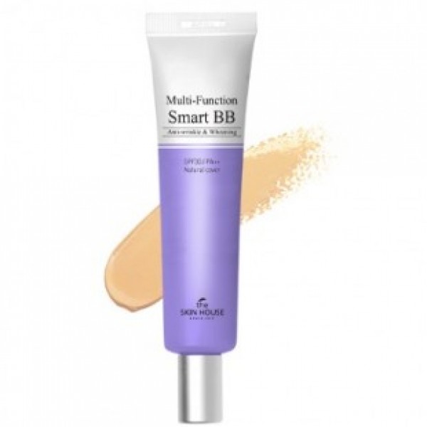 многофункциональный бб крем the skin house multi-function smart bb cream многофункциональный бб крем the skin house multi-function smart bb creamMulti-Function Smart BB Cream. Многофункциональный ББ крем<br><br>Представленный мульти-функциональный BB крем от обладает усиленным увлажняющим эффектом и высоким уровнем защиты от, воздействующего на кожу, вредного излучения: SPF фактор – 30 (от агрессивных УФВ-лучей), PA++ (от опасных УФА-лучей).<br><br>Крем усиленно борется со старением и его первыми признаками, подтягивает контур лица, сохраняя естественность. Средство идеально ровно покрывает поверхность лица, выравнивая его тон и маскируя различные несовершенства (покраснение, пост-акне, прыщи, пигментацию), а также другие неровности. Специальная формула продукта очень стойкая, поэтому нанесенное средство сохраняется надолго в первоначальном виде.<br><br>В составе продукта: увлажняющие компоненты - экстракты лилии, алоэ вера, зеленого чая, осветляющие компоненты - аденозин, экстракт томата, арбутин и т.д.<br><br>Экстракт алоэ вера, обладая бактерицидными, мощными увлажняющими, разглаживающими и смягчающими свойствами, активизирует кровообращение, сокращает воспалительные процессы.<br><br>Экстракт лилии хорошо отбеливает (снимает красноты, воспаление) и регенерирует, интенсивно увлажняет и смягчает эпидермис, успокаивая раздражение, сглаживает пигментацию, защищает от УФ, выравнивает оттенок вашей кожи.<br><br>Компонент зеленого чая - это комбинация сотен полезных веществ, благодаря чему этот ингредиент осветляет, успокаивает, тонизирует кожу, смягчая и защищая ее, и нормализует обмен.<br><br>Осветляющий компонент - аденозин, кроме того, что выравнивает тон, удаляет пятна и пигментацию, эффективно разглаживает эпидермис, повышая его гладкость и укрепляя каркас, и хорошо смягчает кожу. Арбутин же - компонент, активно борющийся с морщинами.<br><br>Экстракт томата действенен при воспалениях и обезвоживании, сильных выделениях кожного жира, кроме того, омолаживает и выравнивает текстуру кожного покрова, защищает от УФ.<br><br>Продукт, благодаря высокой степени увлажнения, подойдет любому типу кожи, нуждающемуся в усиленном питании.<br><br>Может применяться самостоятельно, обеспечивая плотное покрытие с ровным матовым финишем, либо как база.<br><br>Многофункциональный ВВ крем имеет универсальный натуральный бежевый оттенок, который повторяет ваш тон, совершенствуя его.<br><br>Характеристики товара<br><br><br><br><br>Возраст<br><br>до 25; 25-35; от 35<br><br><br><br>Тип кожи<br><br>нормальная; сухая; комбинированная; чувствительная<br><br><br><br>SPF<br><br>30<br><br><br><br>PA rating<br><br>++<br><br><br><br>Финиш<br><br>матовый<br><br><br><br>Функции<br><br>увлажнение;защита от УФ лучей; осветление<br><br><br><br>Несовершенства<br><br>пост-акне; пигментация; акне;покраснения; сухость и обезвоживание<br><br><br><br><br>Способ применения: нанести несколько капель ВВ крема на чистую поверхность лица, равномерно распределяя его. Можно закрепить легкой пудрой.<br><br>Объем: 30 мл<br>