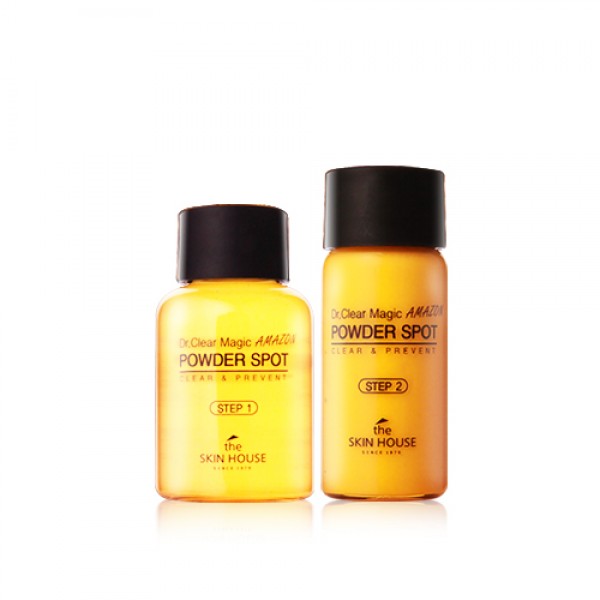 комплекс для ухода за проблемной кожей the skin house dr. clear magic amazon powder spot комплекс для ухода за проблемной кожей the skin house dr. clear magic amazon powder spotDr. Clear Magic Amazon Powder Spot. Комплекс для ухода за проблемной кожей<br><br>Комплекс сформирован из 2 последовательных этапов: тоник и порошок. <br><br>Помогает устранить излишнюю жирность, нормализует сальную секрецию, сокращает воспаления, помогает сузить поры, предотвращает появление этих проблем в будущем.<br><br>Содержит комплекс лечебных растений, применяемых в восточной медицине – алое, зеленый чай, асаи, гуарана, которые эффективны против акне и постакне, уменьшают воспаления, снижают раздражение, уменьшают численность микробов и сокращают число воспалительных элементов, предупреждая их распространение.<br><br>Подсушивающий продукт против воспалений и абсорбирующая пудра точечного действия действуют, пока вы спите. Оптимально подойдет для борьбы с акне в домашних условиях. Помогает быстро успокоить покраснения, уже к утру устранится воспаление, акне станут менее заметными, успокаивается зуд.<br><br>Салициловая кислота оказывает анти воспалительное действие.<br><br>Характеристики товара<br><br><br><br><br>Возраст<br><br>до 25; 25-35;<br><br><br><br>Компоненты<br><br>салициловая кислота<br><br><br><br>Тип кожи<br><br>жирная; комбинированная; проблемная<br><br><br><br>Серия<br><br>Dr. Clear<br><br><br><br>Функции<br><br>лечение акне<br><br><br><br><br>Способ применения: Использовать комплекс рекомендуется в вечернее время. Перед применением нужно провести тестирование на отсутствие аллергии на небольшом участке. Нанесите ватной палочкой жидкость из первого флакона точечно на проблемные участки. Затем нанесите порошок из второго флакона сверху. Дать подсохнуть и оставить на ночь.<br><br>Объём: 10 мл + 15 мл<br>