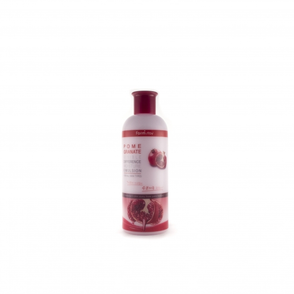 увлажняющая эмульсия с экстрактом граната farmstay visible difference moisture emulsion (pomegranate) увлажняющая эмульсия с экстрактом граната farmstay visible difference moisture emulsion (pomegranate)Эмульсия с экстрактом граната увлажняет и питает кожу необходимыми витаминами. Кожа гладкая и сияющая. Эмульсия повышает эластичность, а экстракты розмарина и ромашки сохраняют уровень увлажненности.<br><br>Способ применения: нанесите на кожу легкими разглаживающими движениями после использования очищения и тонера. Не смывать.<br><br>Меры предосторожности: избегать попадания в глаза, в случае несовместимости с кожей прекратите использование.<br><br>Характеристики товара<br><br><br><br><br>Возраст<br><br>25-35; от 35; от 45<br><br><br><br>Компоненты<br><br>экстракт граната<br><br><br><br>Тип кожи<br><br>для всех типов; жирная; комбинированная<br><br><br><br>Функции<br><br>питание; увлажнение; смягчение; матирование<br><br><br><br>Несовершенства<br><br>излишняя жирность; жирный блеск<br><br>Вес г: 350.00000000