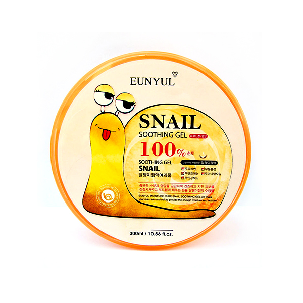гель для лица и тела с муцином улитки eunyul snail 100% soothing gel гель для лица и тела с муцином улитки eunyul snail 100% soothing gelSnail 100% Soothing Gel. Гель для лица и тела с муцином улитки<br><br>Гель с высокой концентрацией улиточного муцина является универсальным средством для ухода за лицом, телом, волосами и даже кутикулой. Гель можно использовать для лечения солнечных ожогов, а также после эпиляции или чтобы просто охладить и освежить усталую кожу после тяжелого рабочего дня.<br><br>Муцин улитки – абсолютно натуральный компонент, не имеющий возрастных и других ограничений, не вызывающий аллергии и применяемый как женщинами, так и мужчинами. Подходит для ухода за любым типом кожи и в любом возрасте. Гель с улиткой обладает приятной, слегка тягучей, легкой консистенцией, хорошо распределяется по коже, помогает справиться с внешними проблемами кожи, такими как шелушение, сухость, трещинки, микротравмы, акне, розацея, расширенные поры, излишняя жирность и т.д.<br><br>Улиточный муцин, благодаря содержащемуся в нем белку, способствует более быстрому заживлению повреждений, препятствует образованию пост-акне, способствует рассасыванию уже имеющихся застойных пятен и шрамов. Кроме того, нормализует работу сальных желез, способствует отшелушиванию ороговевших клеток и тем самым обновлению кожного покрова.<br><br>При регулярном применении, гель с муцином улитки оказывает омолаживающее и обновляющее воздействие на кожу, выравнивает ее рельеф, разглаживает мелкие морщинки, способствует постепенному осветлению пигментации и тона кожи. Гель с муцином оказывает антиоксидантный эффект, защищая кожу от преждевременного хроностарения и фотостарения. Прохладный гель снимает отечность, улучшает цвет и текстуру кожи.<br><br><br>Характеристики товара<br><br><br><br><br>Возраст<br><br>все<br><br><br><br>Тип кожи<br><br>для всех типов<br><br><br><br>Функции<br><br>антивозрастной уход; восстановление и регенерация; выравнивание тона; питание; повышение упругости; повышение эластичности; разглаживание морщин; сглаживание рельефа кожи; смягчение; снятие покраснений и раздражения кожи; сужение пор; увлажнение; улучшение цвета лица; устранение покраснения; устранение шелушений; увлажнение волос; матирование; осветление пигментации; отшелушивание<br><br><br><br>Несовершенства<br><br>акне; сухость и обезвоживание; шелушения; секущиеся кончики; отечность; темные круги и отеки; пигментация; покраснения; пост-акне; потеря упругости; морщины; раздражение кожи; излишняя жирность; краснота; покраснения; расширенные поры<br><br><br><br><br><br>Способ применения:<br><br>Нанесите немного геля на проблемную зону, мягко вотрите, дайте впитаться.<br><br>Можно использовать как маску – для этого нанесите гель плотным слоем на лицо, оставьте на несколько минут, затем удалите остатки средства салфеткой.<br><br>Можно перед применением помещать средство в холодильник, для оказания более выраженного охлаждающего и тонизирующего эффекта.<br><br>Объем: 300 мл<br>
