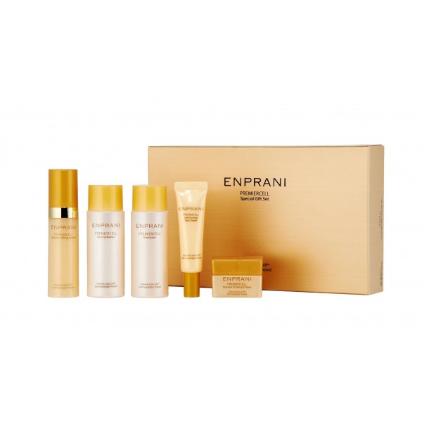 набор миниатюр средств премьер целл enprani premier cell special gwp 5 skincare set набор миниатюр средств премьер целл enprani premier cell special gwp 5 skincare setPremier Cell Special GWP 5 Skincare Set. Набор миниатюр средств Премьер Целл<br><br><br>Сыворотка с эффектом лифтинга эффективно питает кожу лица, подтягивая его контуры и восстанавливая текстуру кожи.<br><br>Эмульсия прекрасно увлажняет и освежает кожу лица после умывания. Восстанавливает структуру кожи изнутри, оставляя чувство свежести и чистоты на лице.<br><br><br>Экстракт лилии и розы увеличивает эластичность кожи.<br><br>Аденозин предотвращает появление морщин и смягчает кожу лица.<br><br><br>Крем с эффектом лифтинга эффективно питает кожу лица, подтягивая его контуры и восстанавливая текстуру кожи.<br><br>Тоник по текстуре напоминает сыворотку и прекрасно увлажняет и освежает кожу лица после умывания. Восстанавливает структуру кожи изнутри, оставляя чувство свежести и чистоты на лице.<br><br><br>Уникальные компоненты Enprani кинетин и арзолитовая кислота сокращают количество глубоких и мимических морщин. Благодаря клеточному соединению увеличивается эластичность кожи, она становится бархатной, увлажненной и нежной на ощупь. Уникальный запатентованный ENPRANI компонент Youthcell - секрет эффективности средств ENPRANI. Он заключается в использовании экстрактов таких растений, как белая лилия, водяная лилия и египетская голубая лилия.<br><br>Клетки этих растений и способный восстанавливать кожу, пептид олиго вместе питают ее и насыщают жизненными силами, делая безупречной. Постепенно изнутри слой за слоем кожа становится более здоровой, гладкой и светится изнутри. Ее состояние значительно улучшается, с каждым днем результаты все более заметны. Компонент Youthcell, созданный на основе экстрактов и стволовых клеток растений, был создан для применения в Корее. Но был также проведен ряд исследований по всему миру, подтвердивший эффективность компонента. Так он стал Секретным ингредиентом средств ENPRANI.<br><br>Способ применения: нанесите достаточное количество тоника на очищенную кожу лица, затем нанесите сыворотку и эмульсию, дождитесь полного впитывания, затем нанесите крем на кожу лица массажными движениями.<br><br>Объем: 50 мл + 50 мл + 10 мл + 10 мл + 10 мл<br><br> <br>