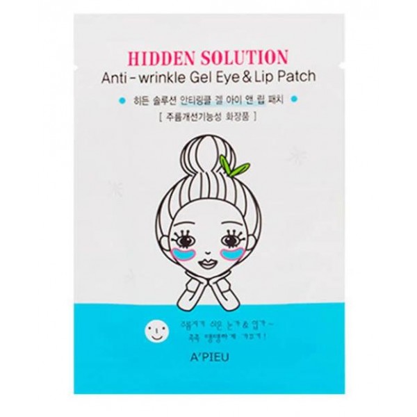 

патчи от морщин вокруг глаз и губ a'pieu hidden solution anti-wrinkle gel eye & lip patch