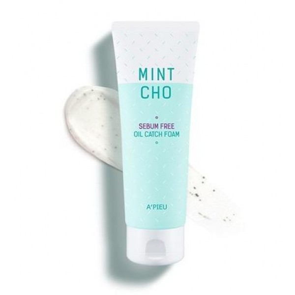 

пенка для умывания a'pieu mintcho sebum free oil catch foam